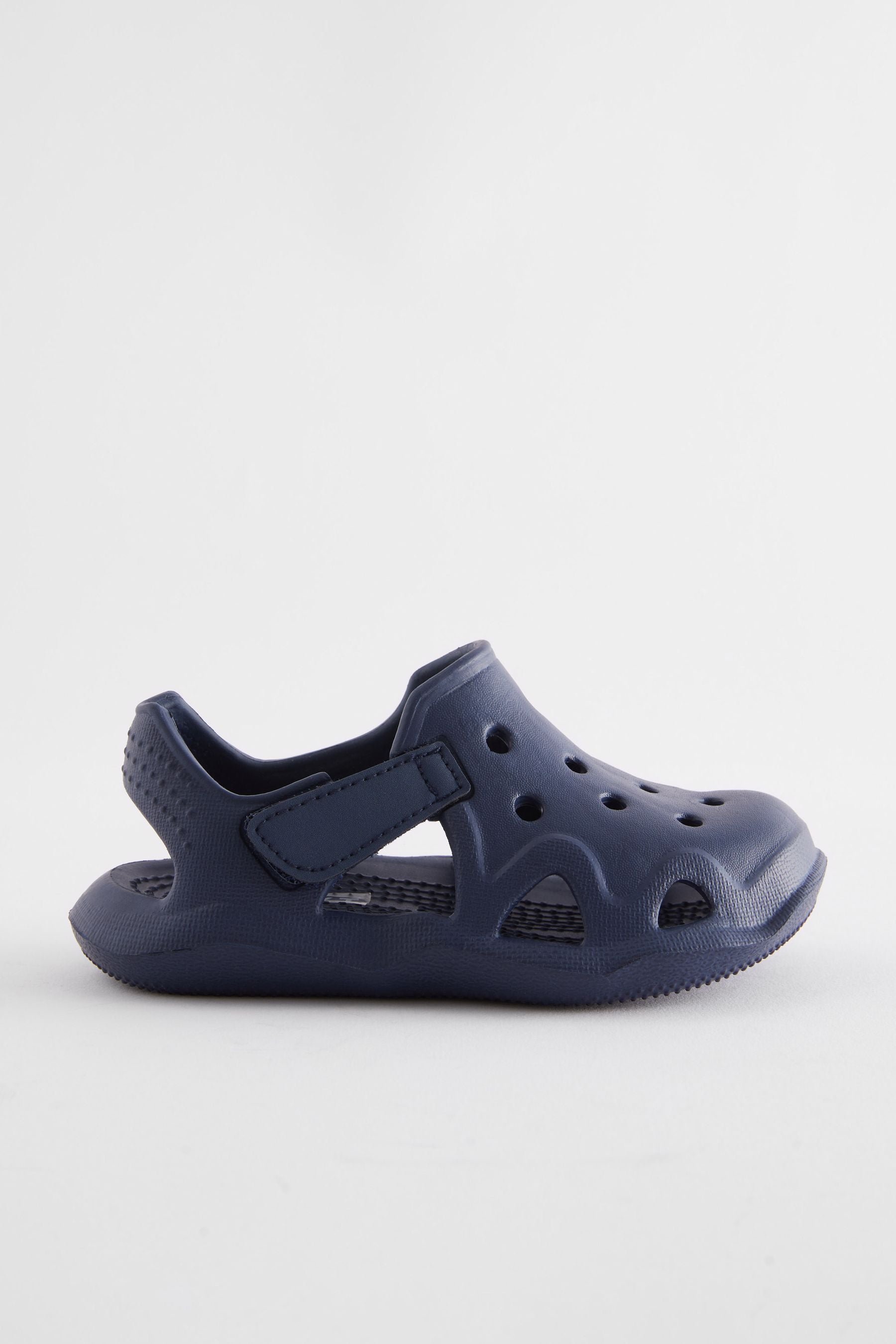 Navy Moulded Closed Toe Clogs