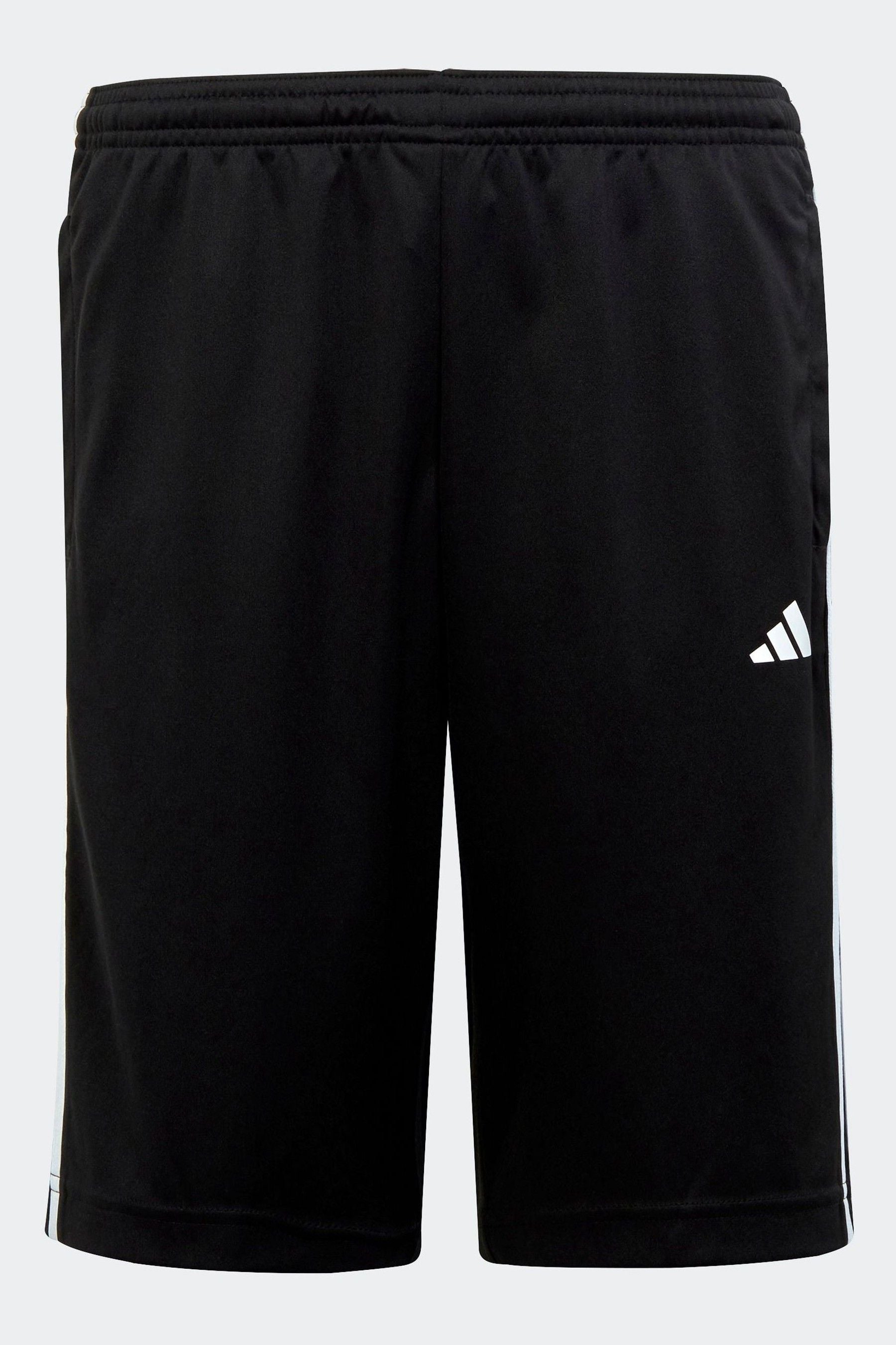 adidas Black White Sportswear Junior Train Essentials AEROREADY 3-Stripes Regular-Fit Shorts