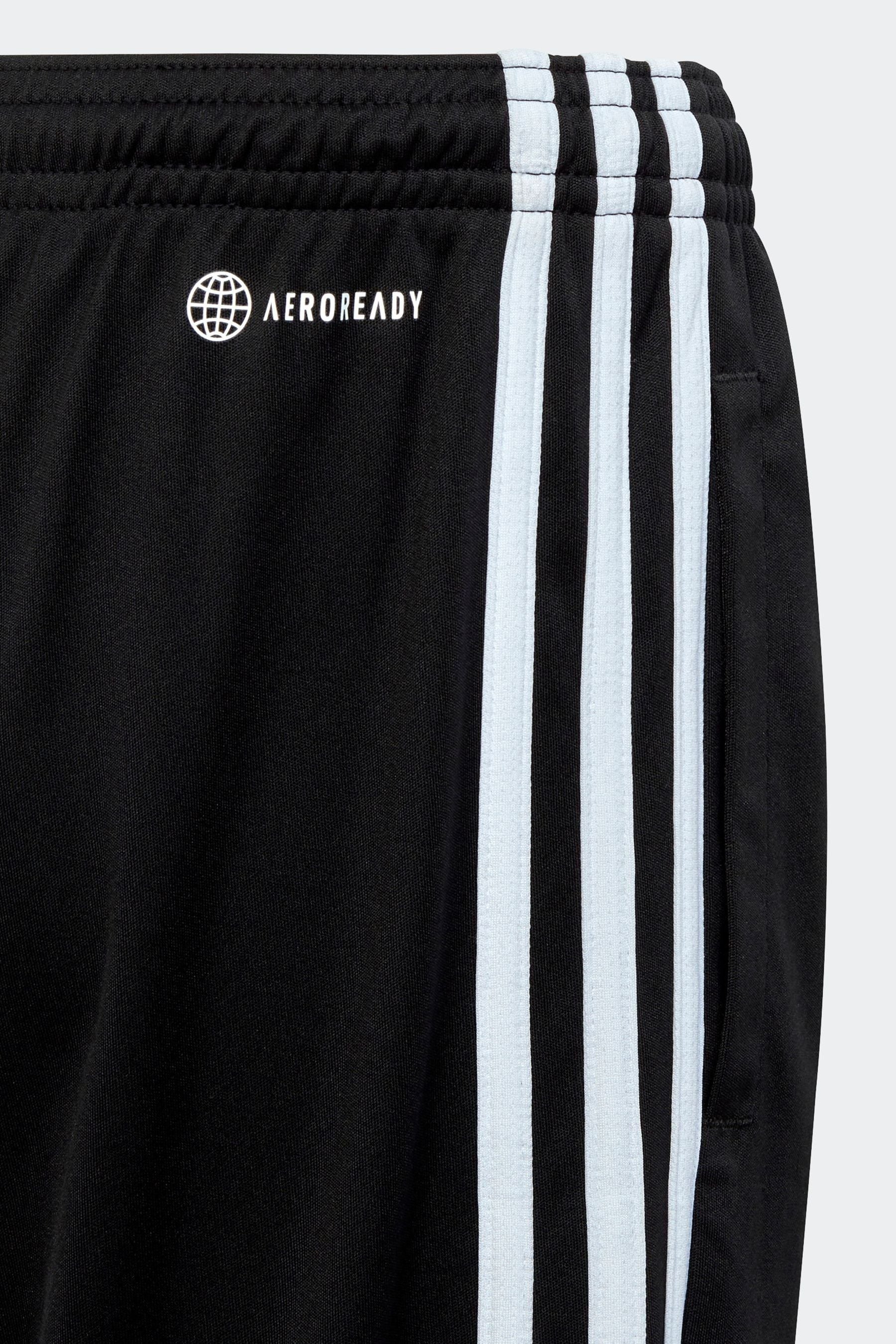 adidas Black White Sportswear Junior Train Essentials AEROREADY 3-Stripes Regular-Fit Shorts