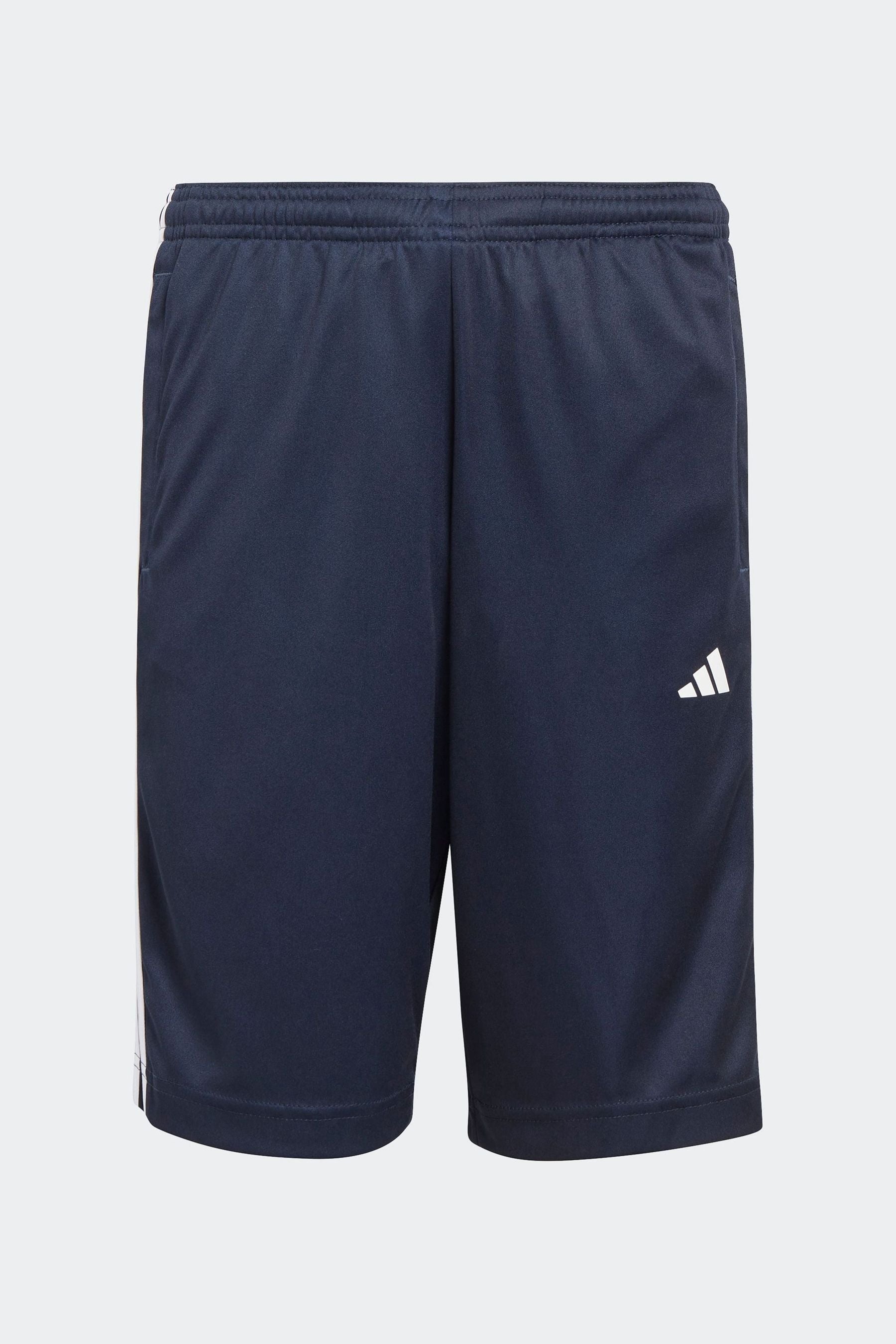 adidas Navy Sportswear Junior Train Essentials AEROREADY 3-Stripes Regular-Fit Shorts