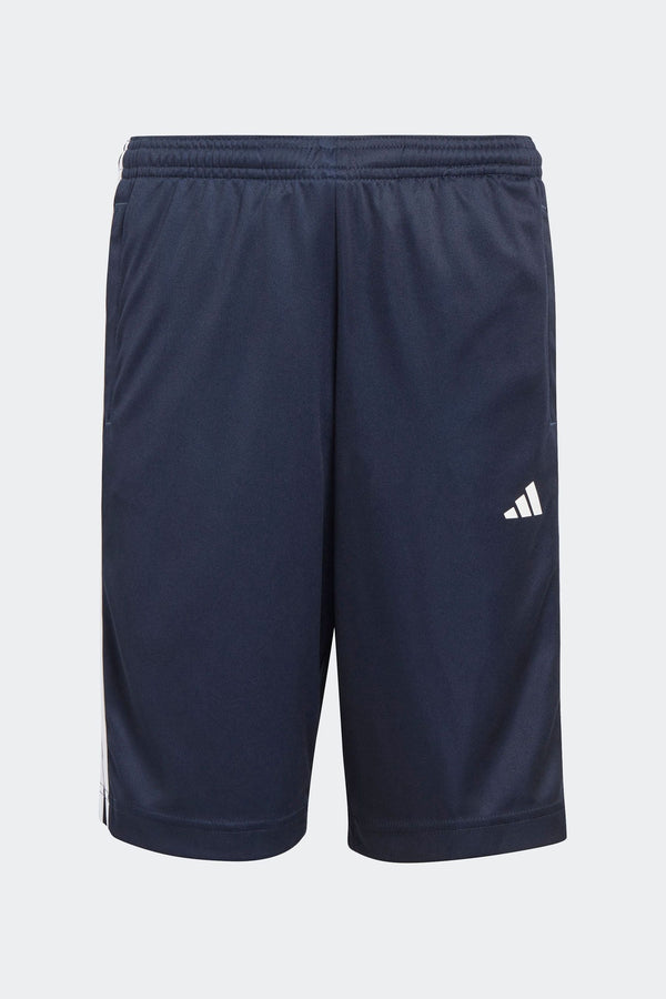 adidas Navy Sportswear Junior Train Essentials AEROREADY 3-Stripes Regular-Fit Shorts