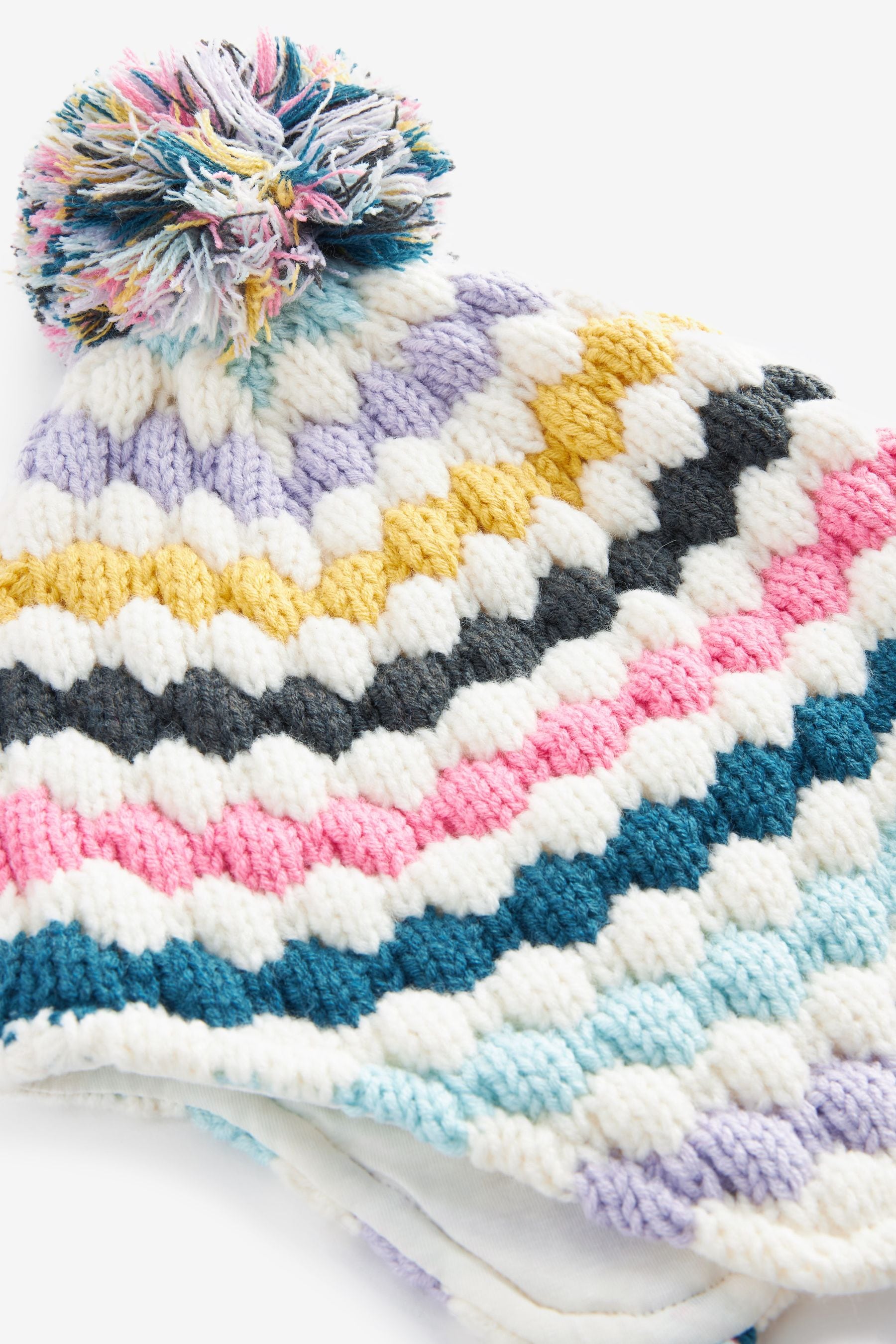 Rainbow Rainbow Knit Trapper Hat (3mths-13yrs)