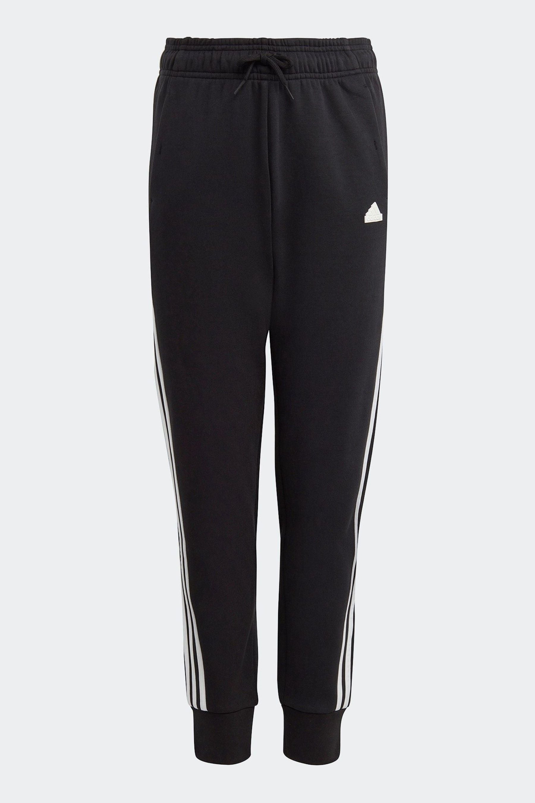 adidas Black Future Icons 3-Stripes Cotton Joggers