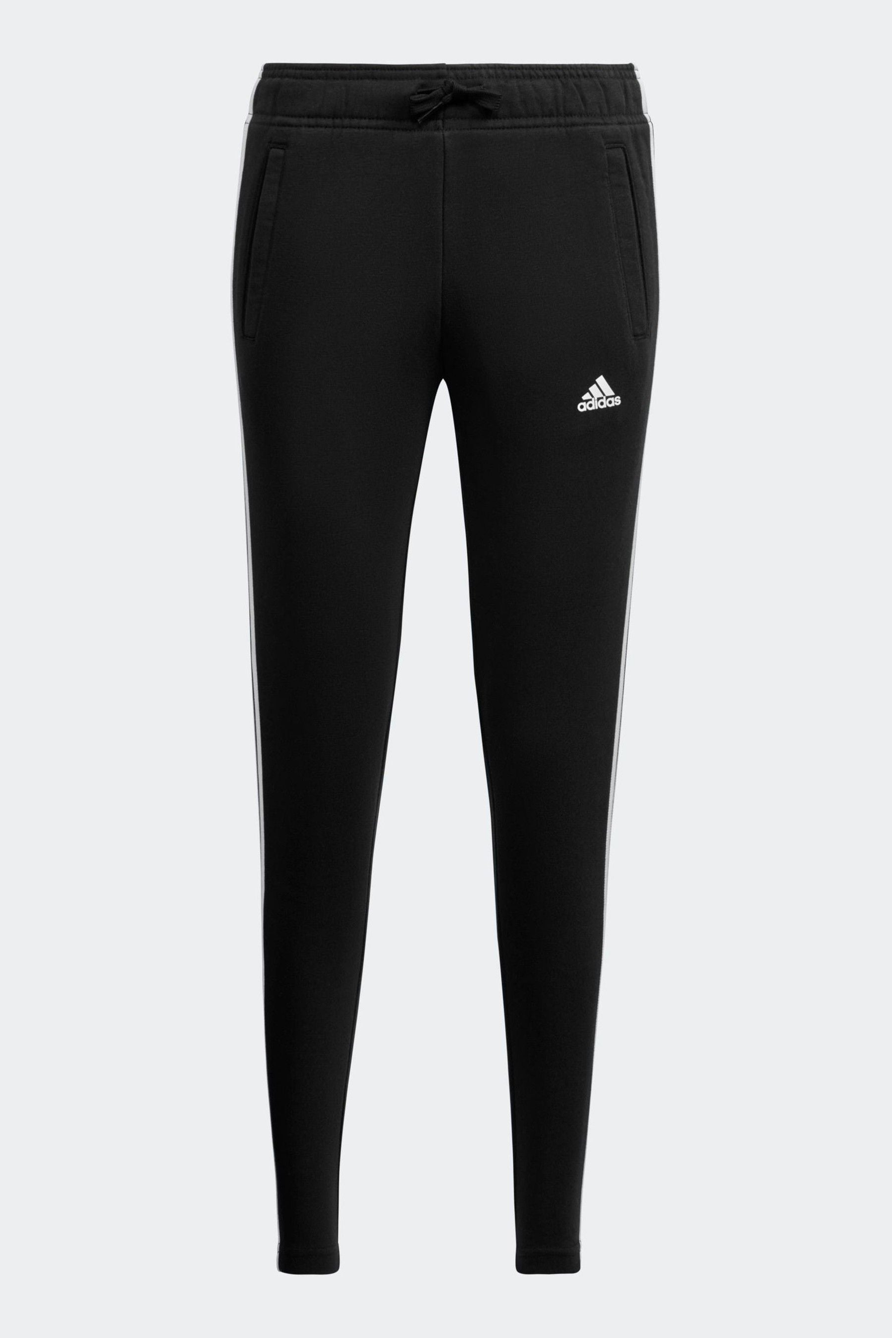 adidas Black Essentials 3 Stripes Joggers