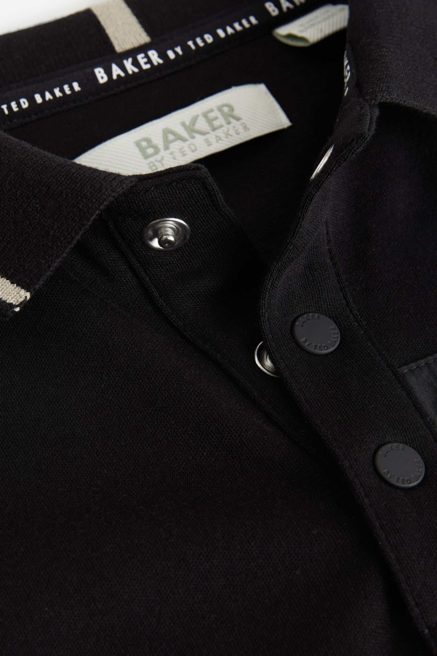 Baker by Ted Baker 100% Cotton Nylon Panel Polo Shirt