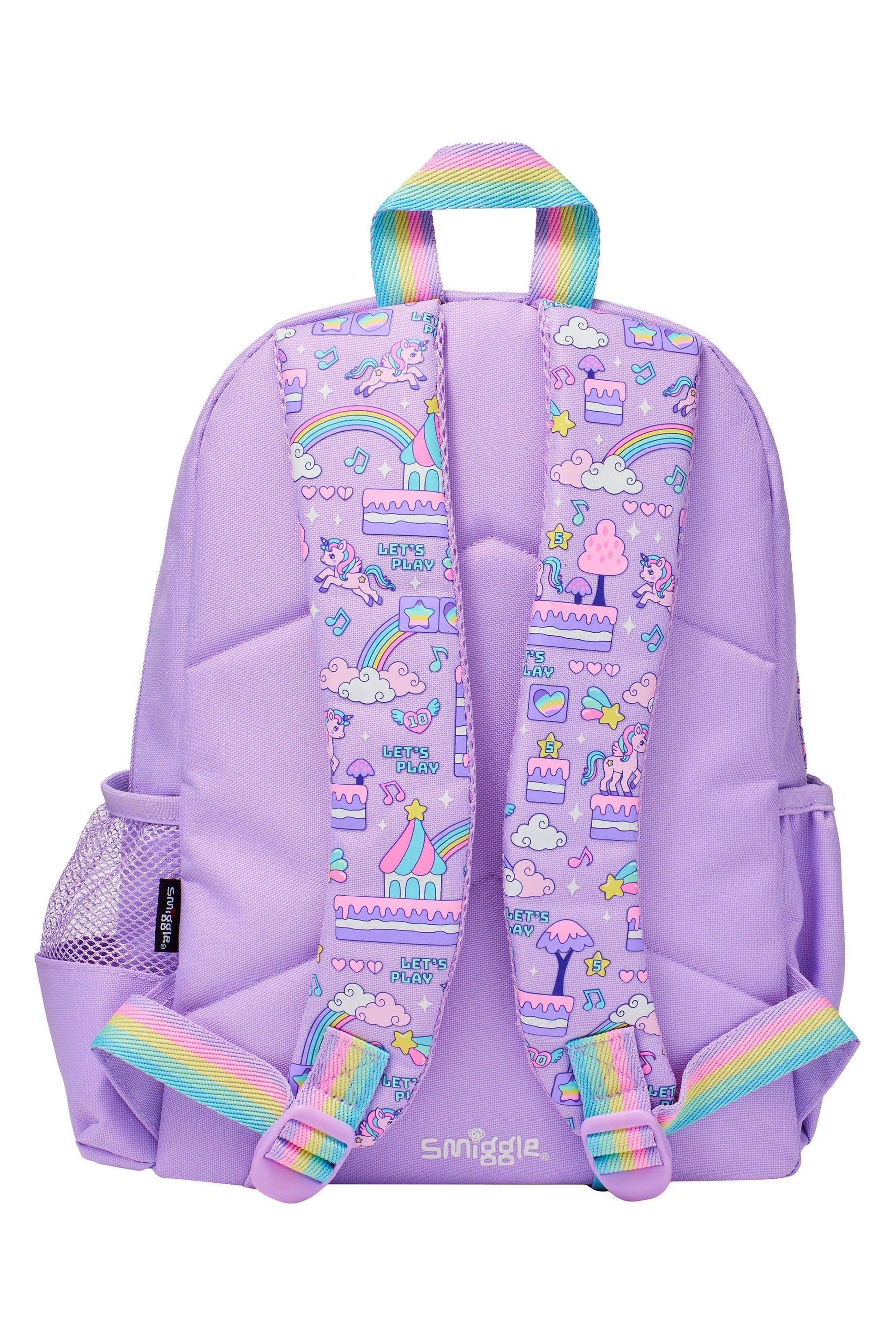 Smiggle Purple Junior Lets Play Character Backpack