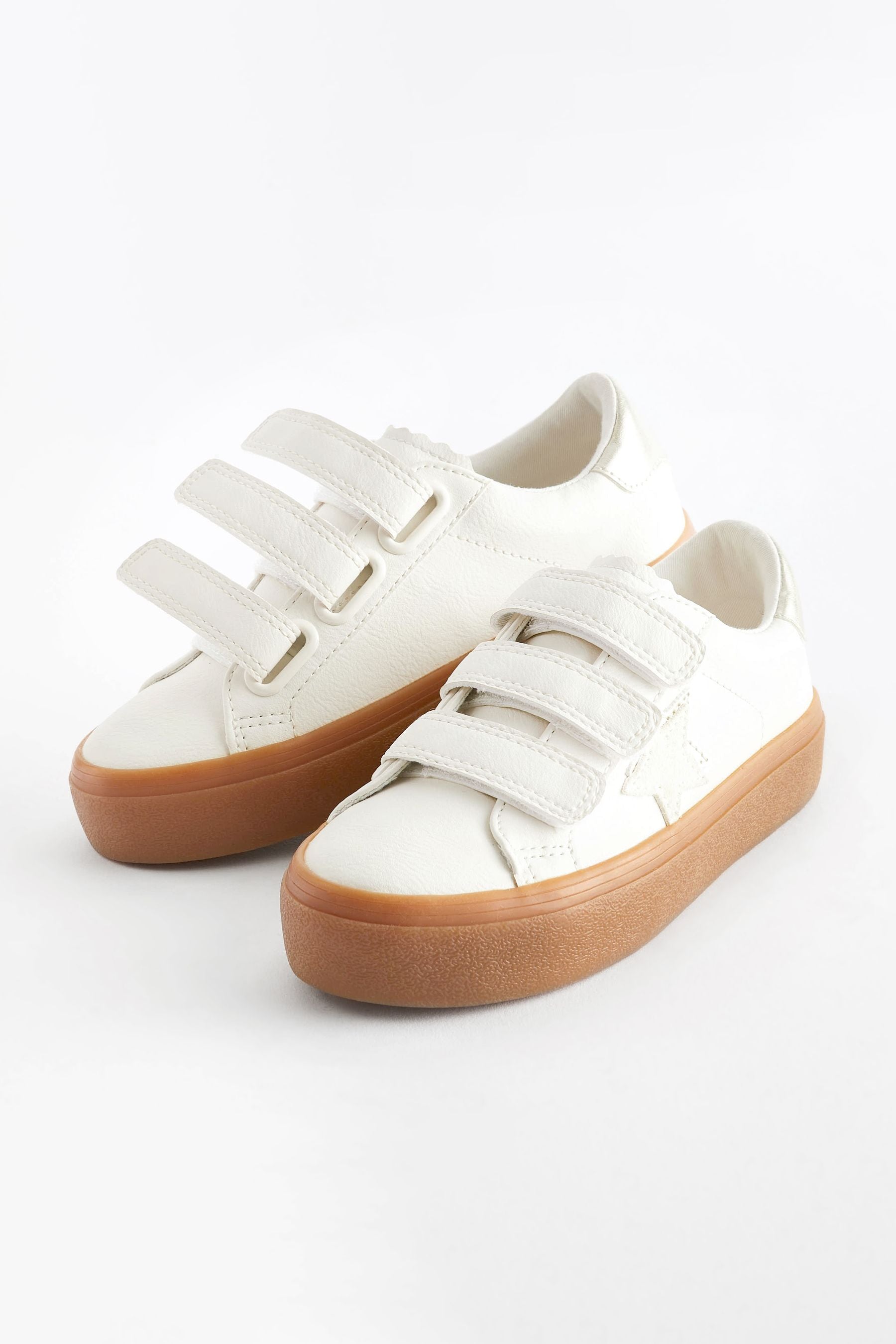 White Neutral Star Touch Fastening Trainers