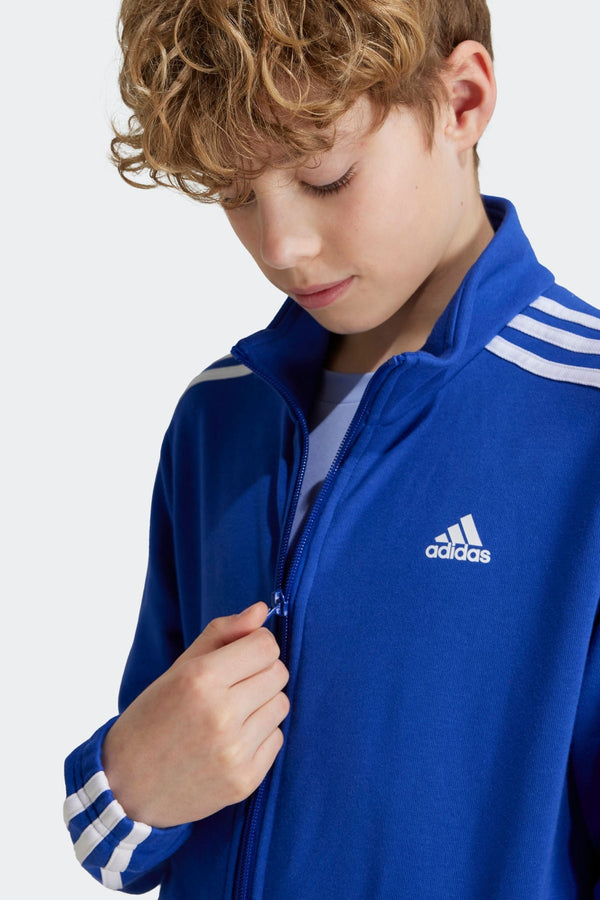 adidas Blue/Black Junior Fitted Tracksuit