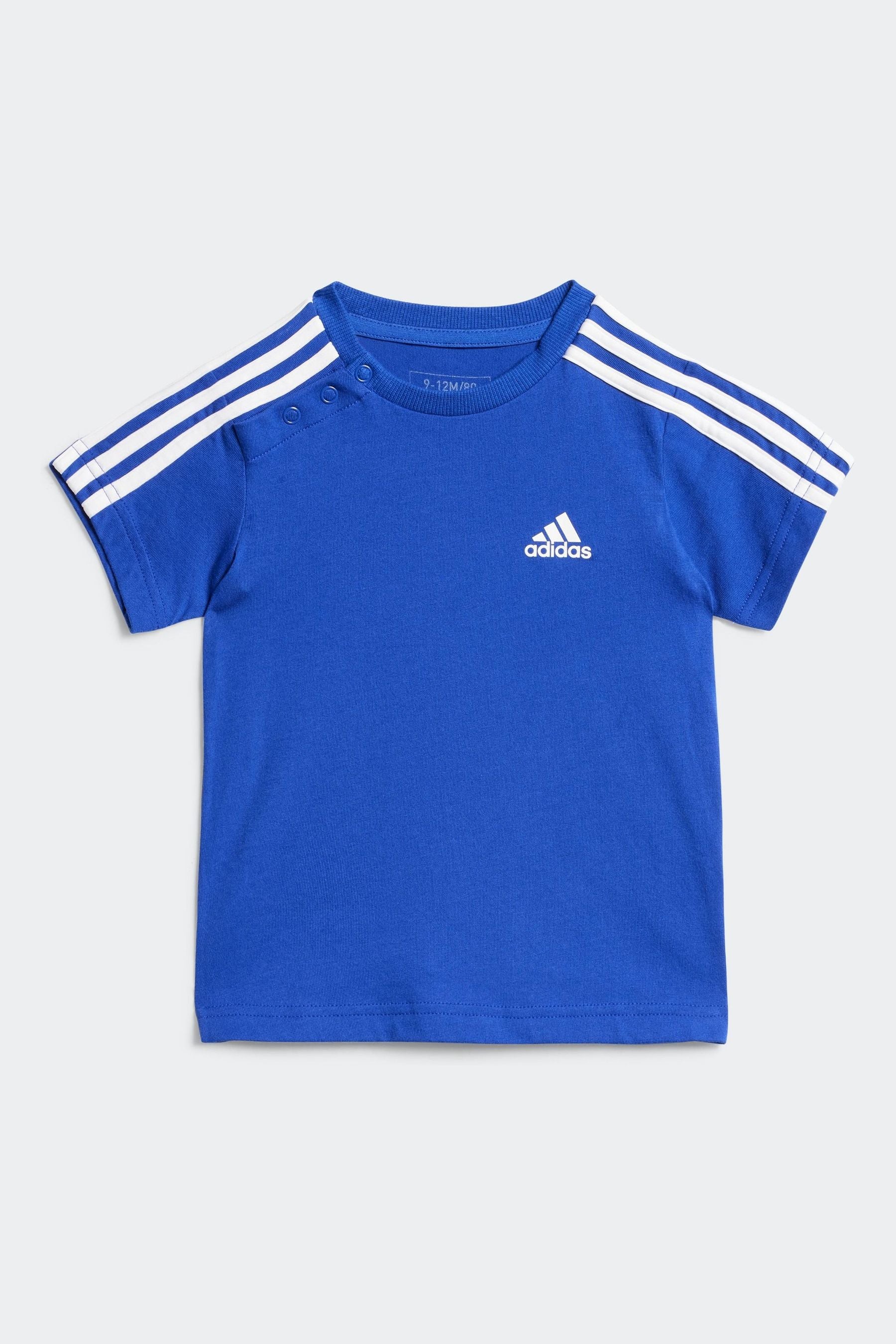 adidas Blue/Grey 100% Cotton Essentials Sport Set