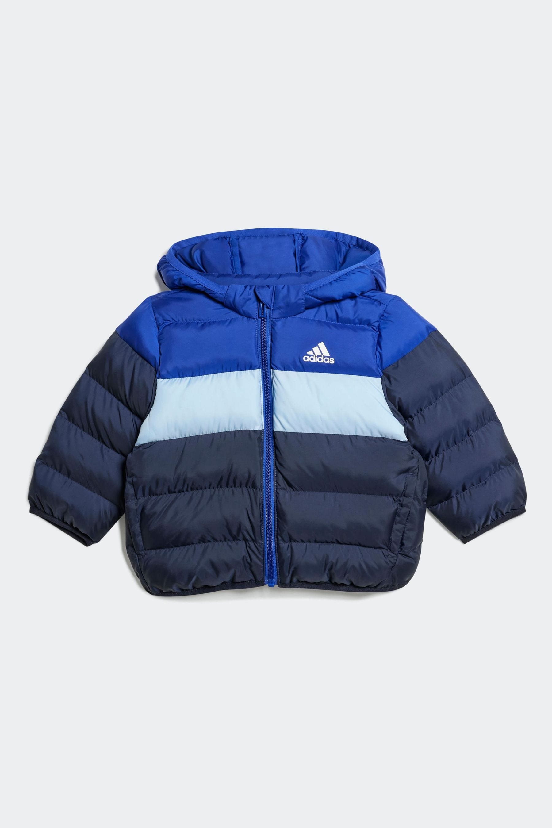 adidas Blue Synthetic Down Jacket