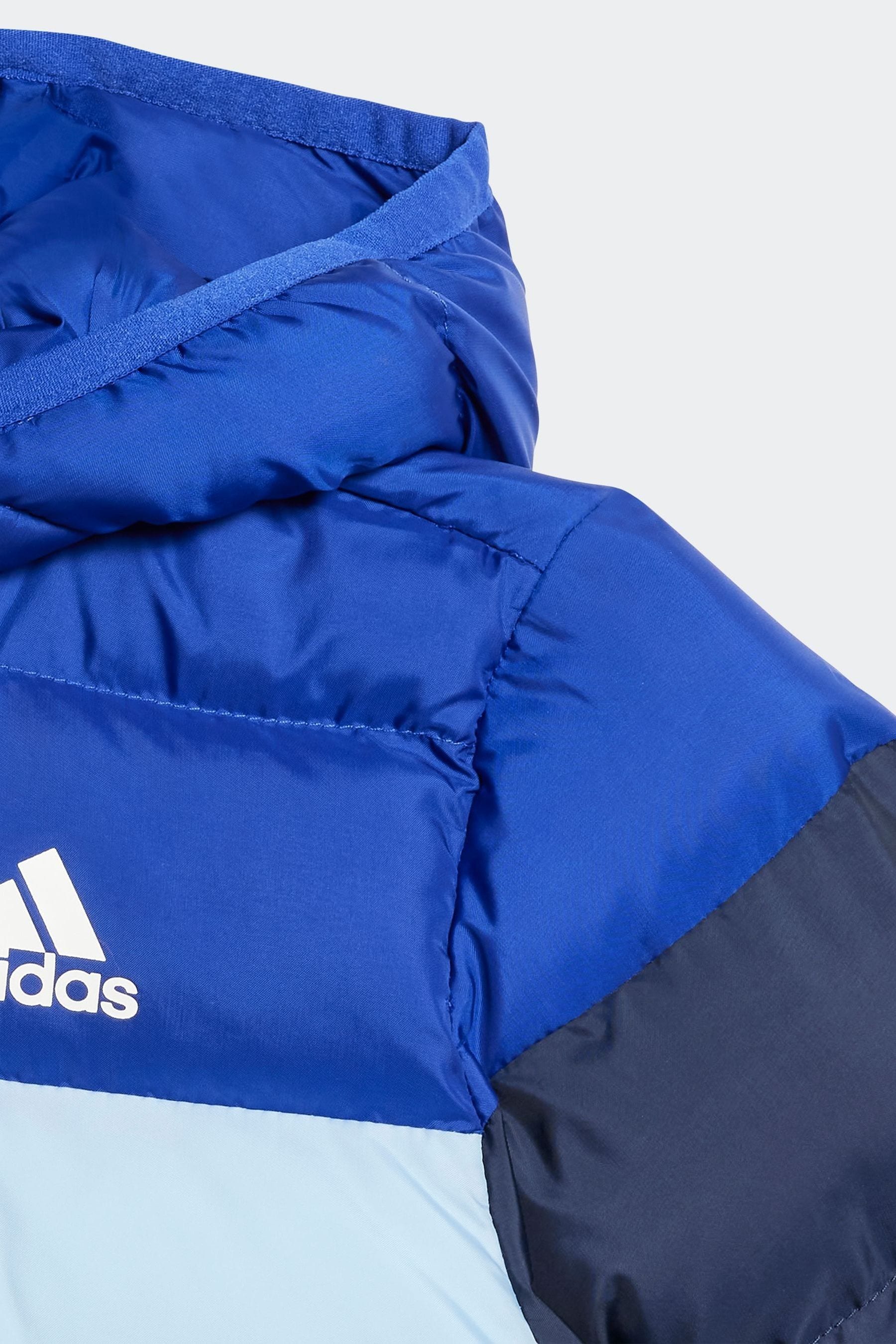 adidas Blue Synthetic Down Jacket