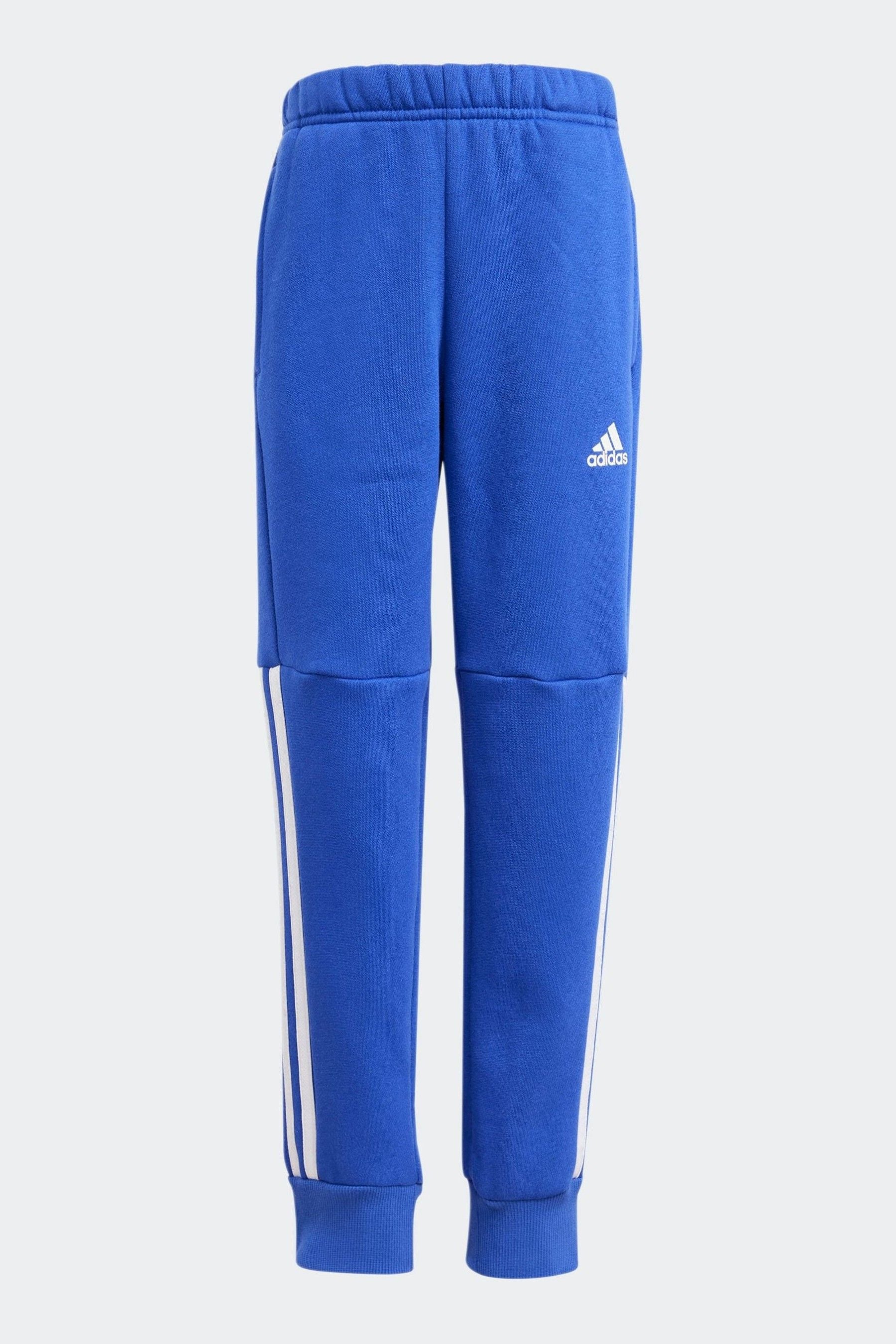 Blue/Black adidas Kids Tiberio 3-Stripes Colorblock Fleece Tracksuit