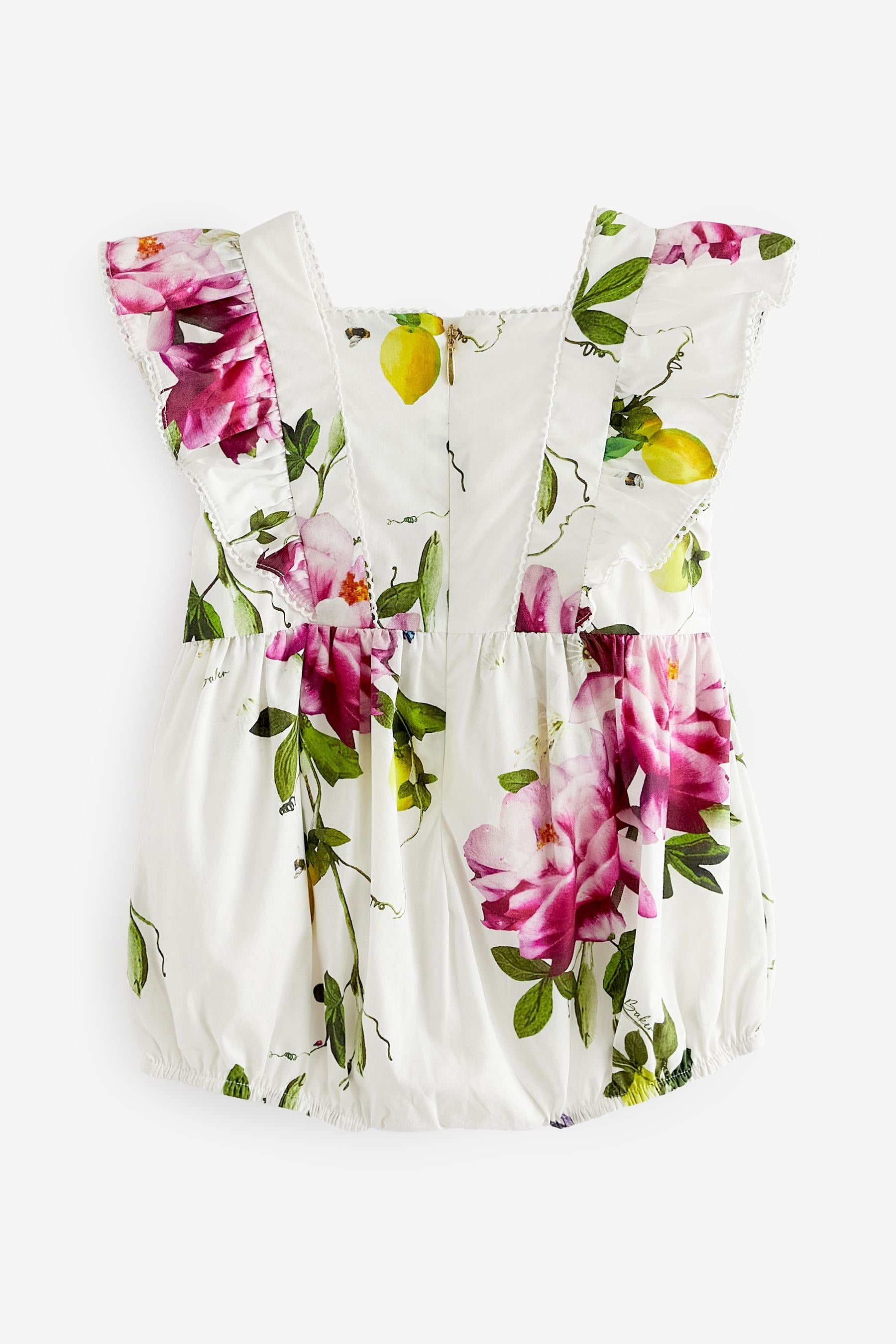 Baker by Ted Baker Floral Woven White Romper