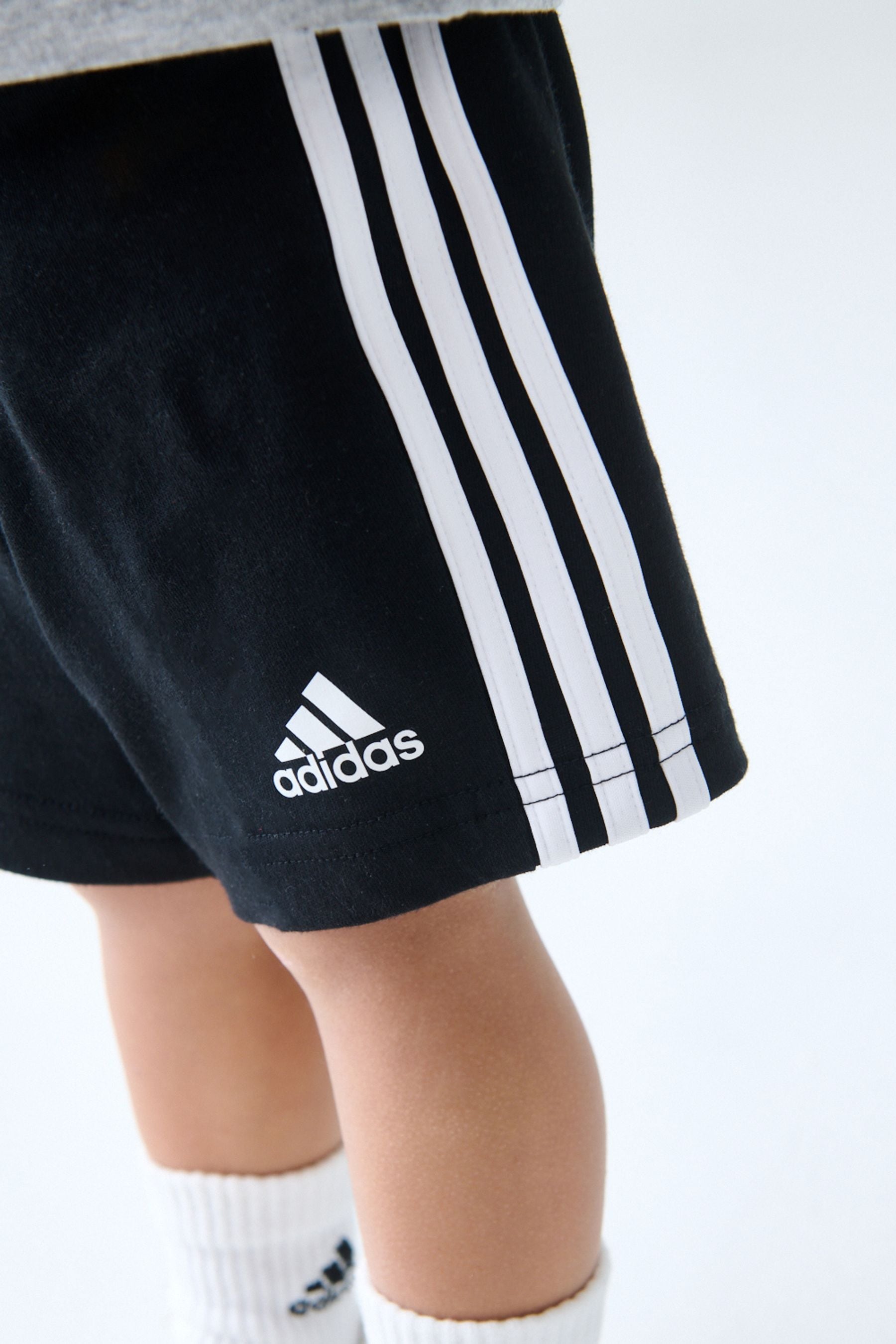 adidas Grey/Black 100% Cotton Essentials Sport Set