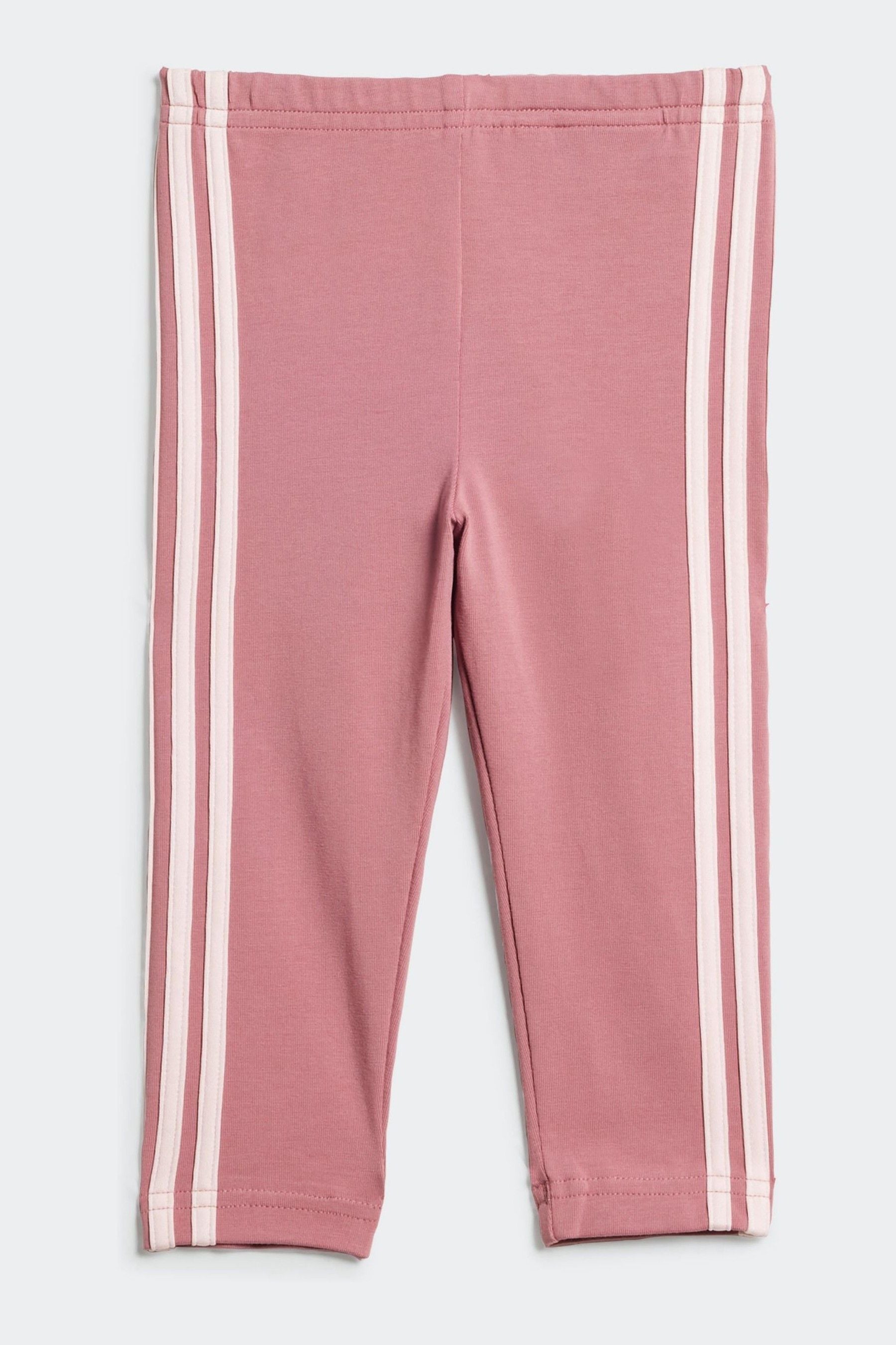 Pink adidas Kids Essentials Allover Print  Sweat Top Legging Set