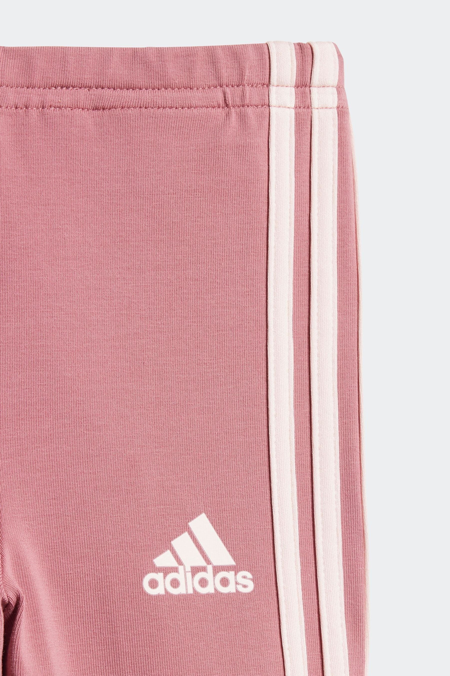 Pink adidas Kids Essentials Allover Print  Sweat Top Legging Set