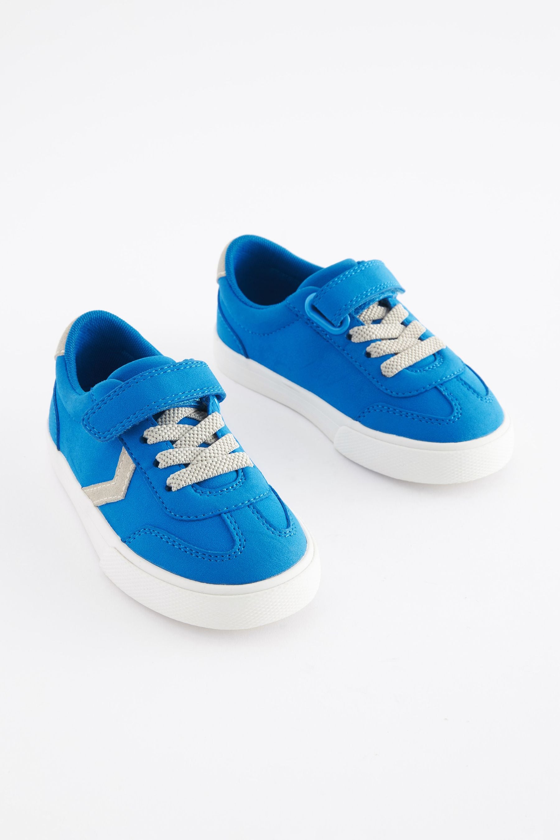 Cobalt Blue Standard Fit (F) Touch Fastening Chevron Trainers