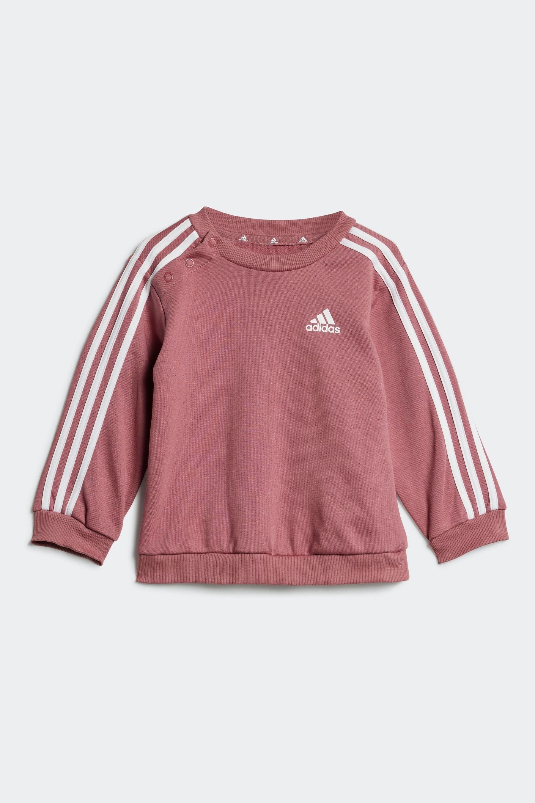 adidas Pink Kids Essentials 3-Stripes Tracksuit