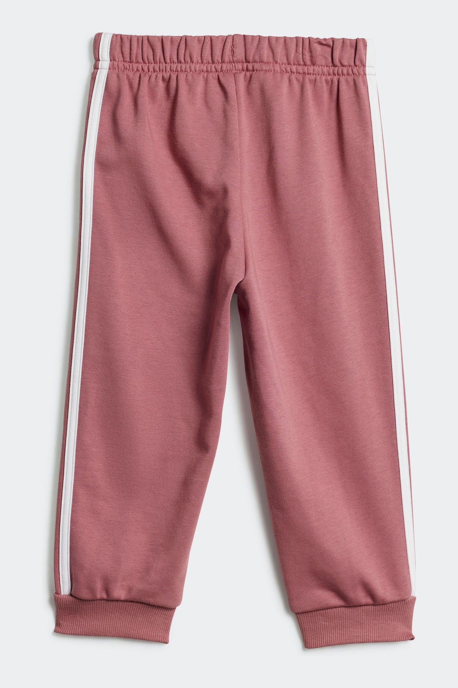 Pink adidas Kids Essentials 3-Stripes Tracksuit