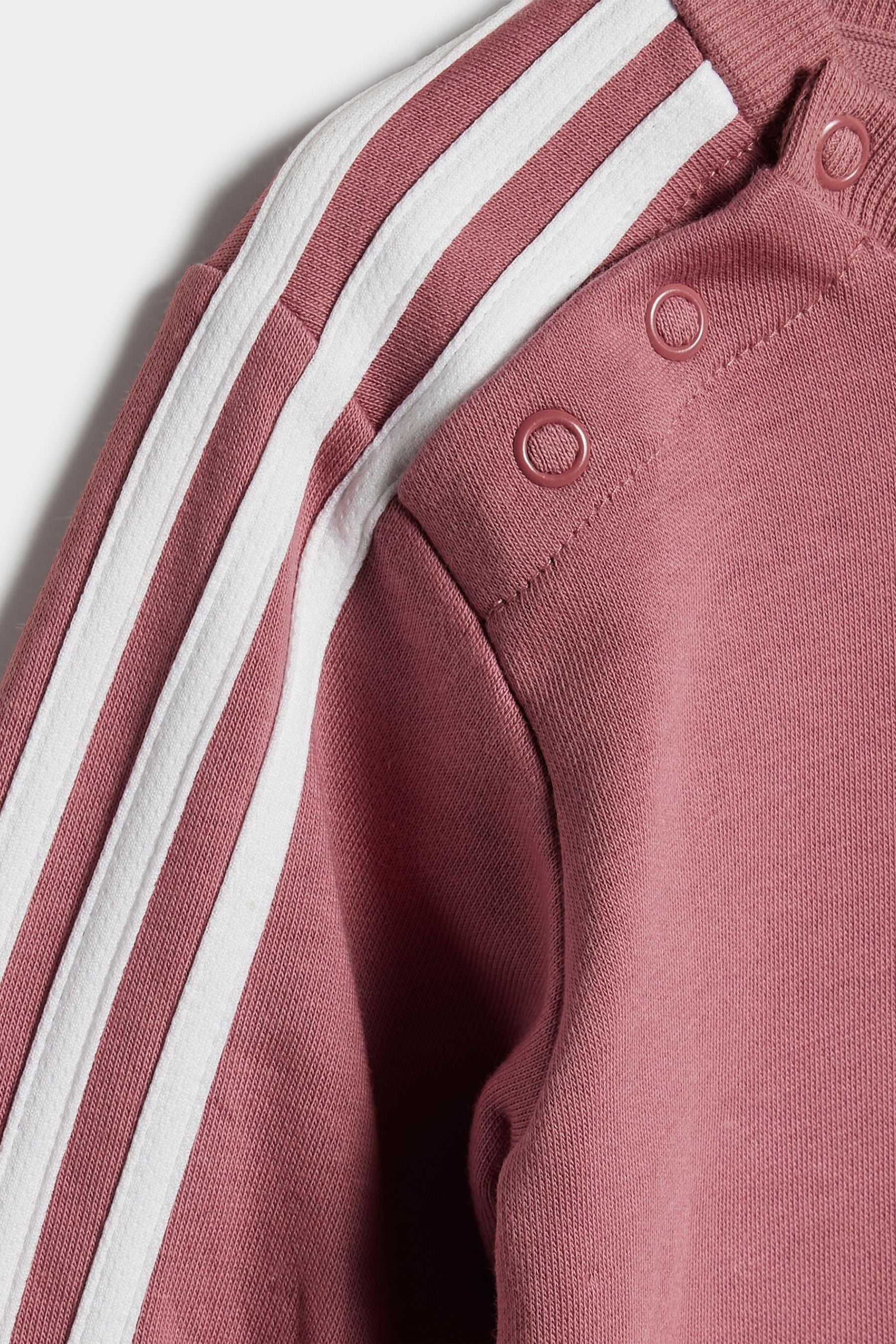 Pink adidas Kids Essentials 3-Stripes Tracksuit