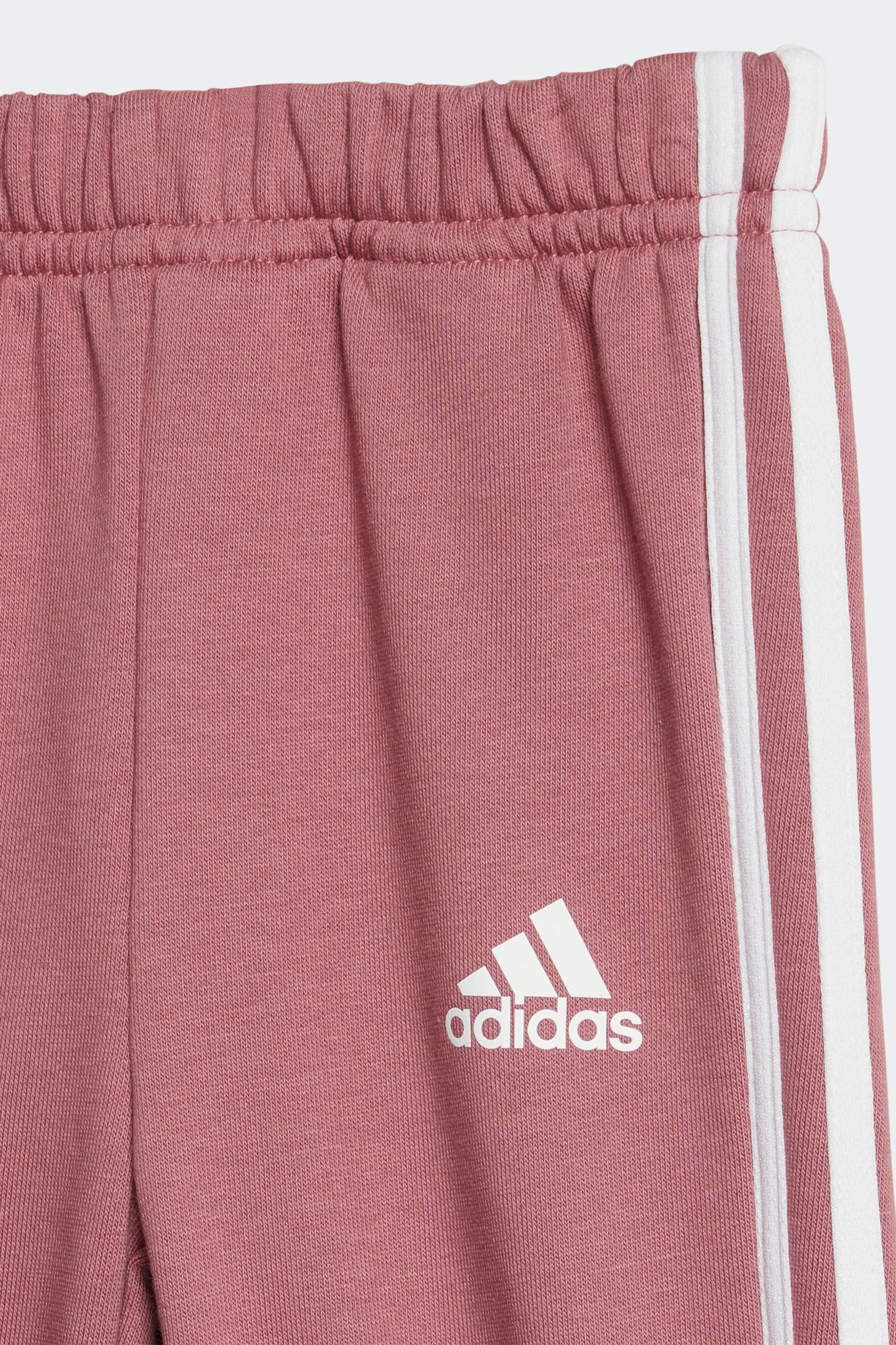 Pink adidas Kids Essentials 3-Stripes Tracksuit