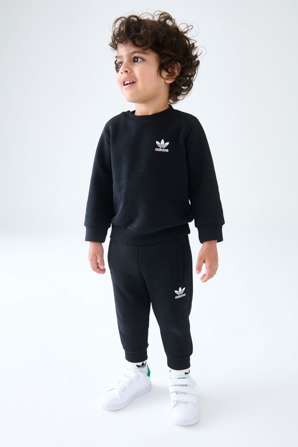 adidas Black Kids Crew Set