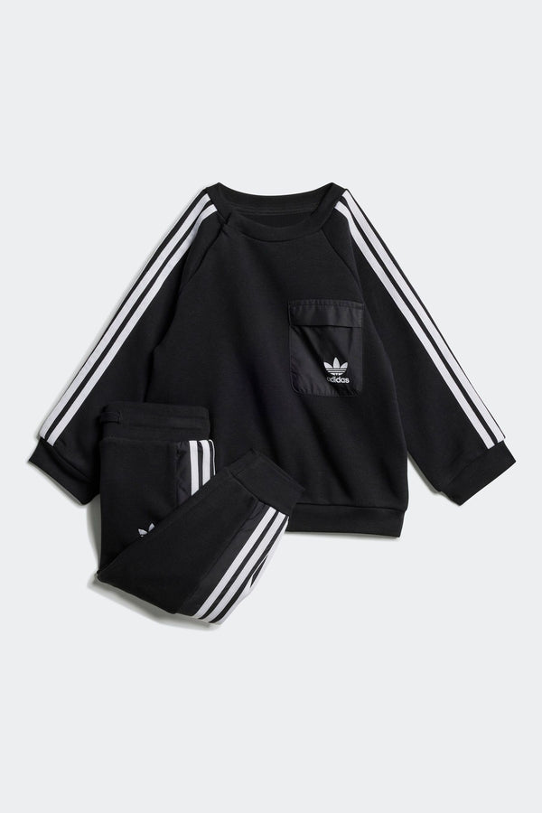 adidas Black Kids Originals Crew Set