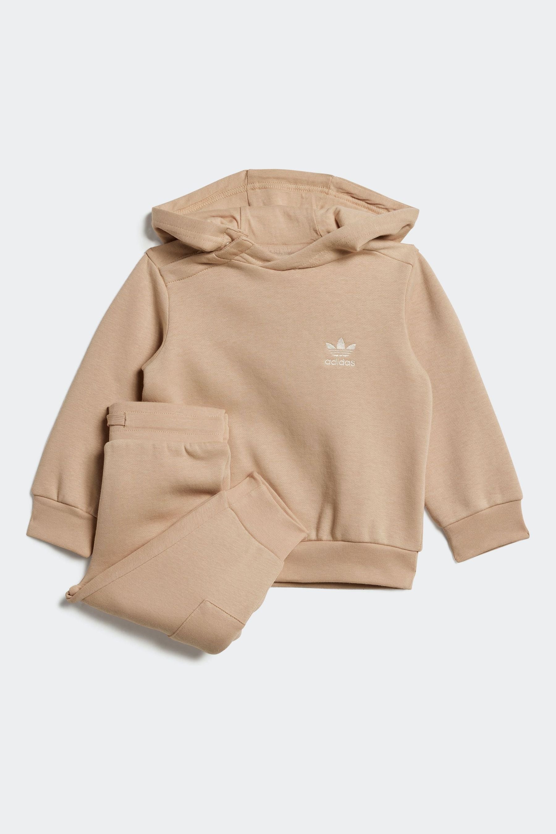 adidas Beige Hoodie Set