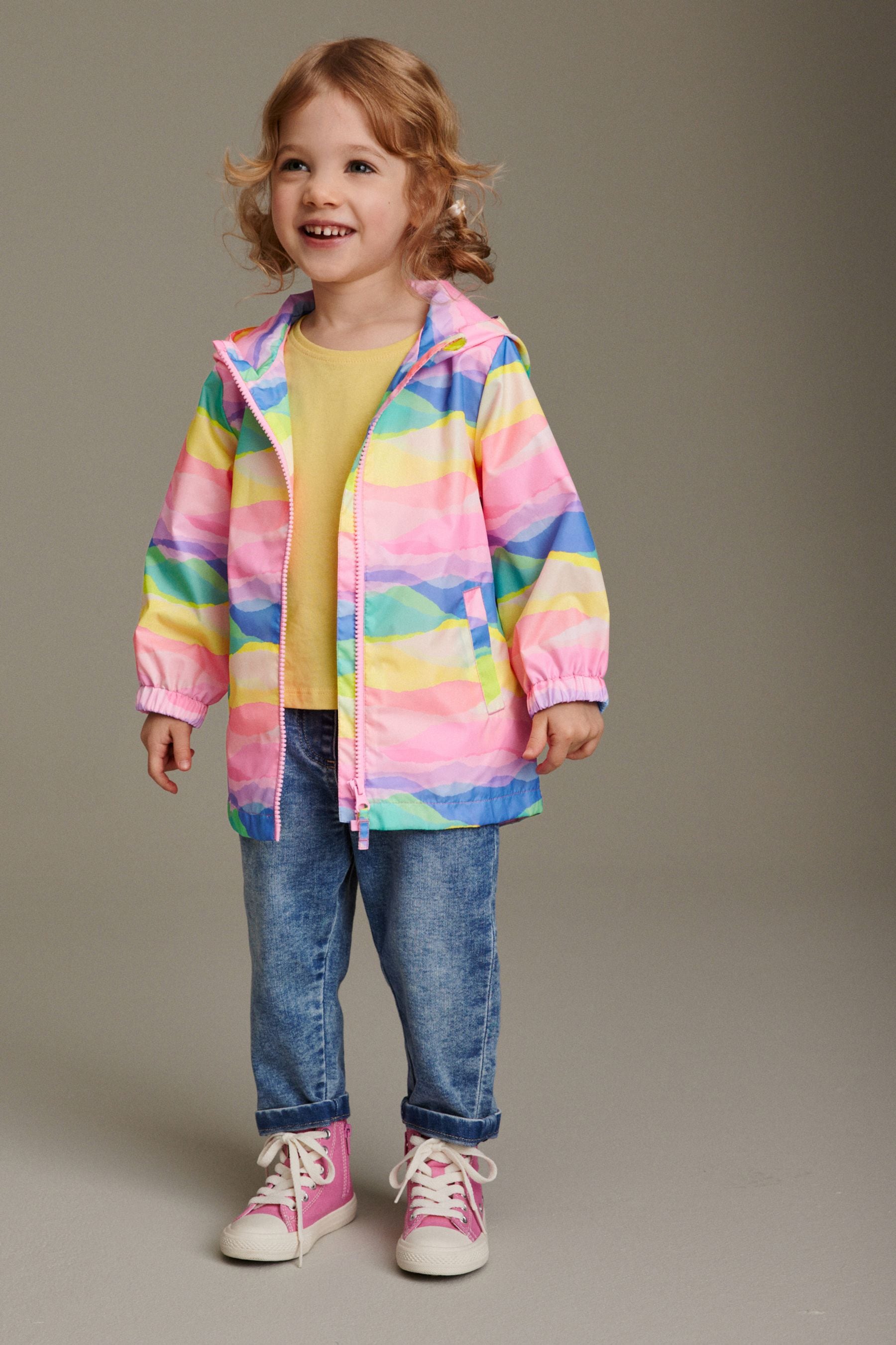 Rainbow Shower Resistant Printed Cagoule (3mths-7yrs)