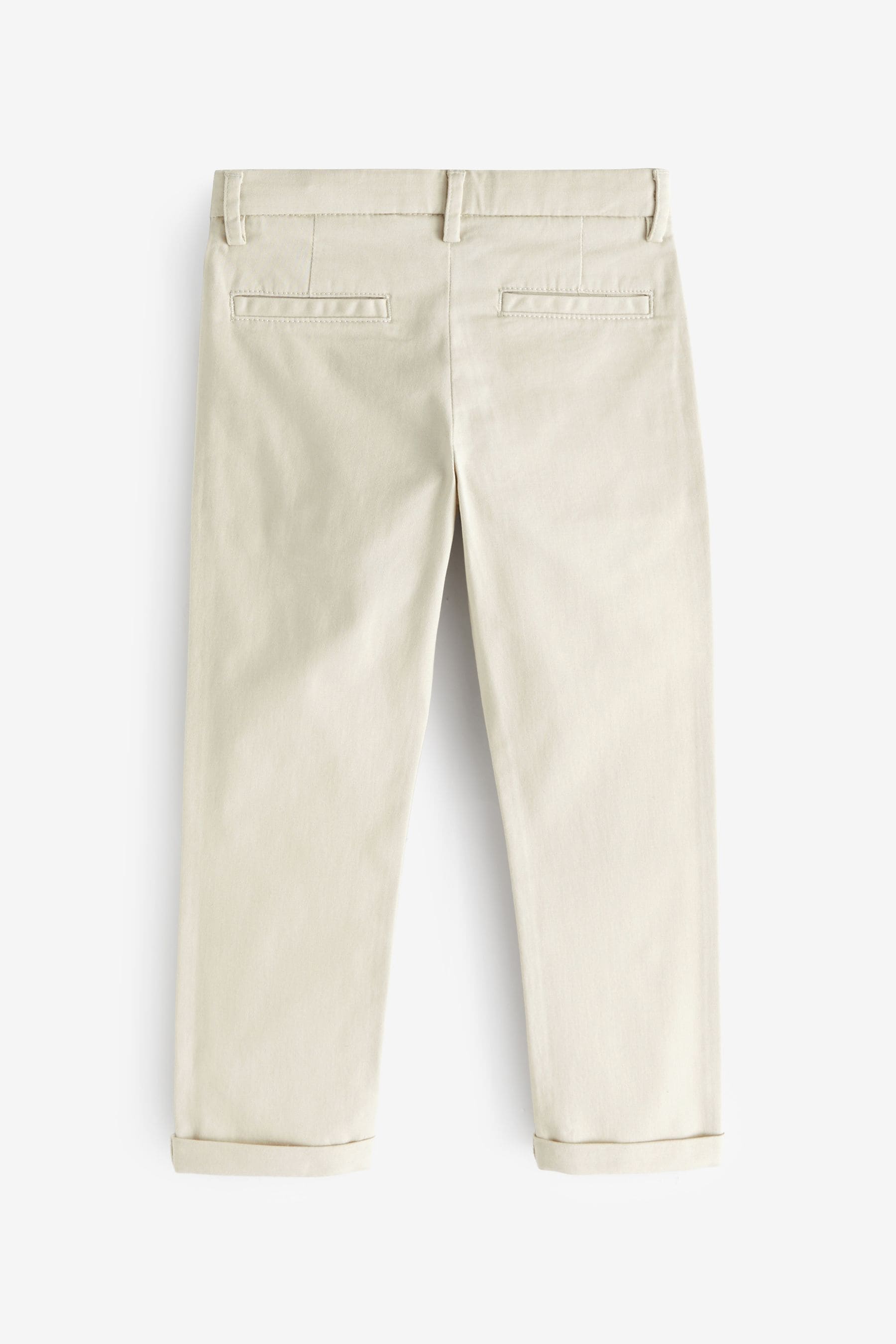 Ecru Neutral Regular Fit Stretch Chino Trousers (3-17yrs)