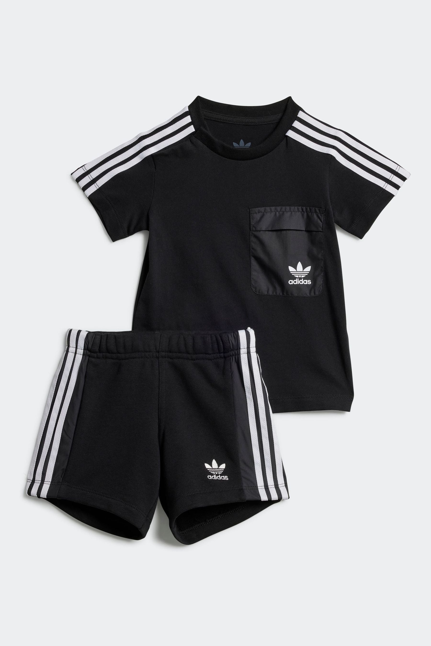 adidas Black Shorts T-Shirt Set