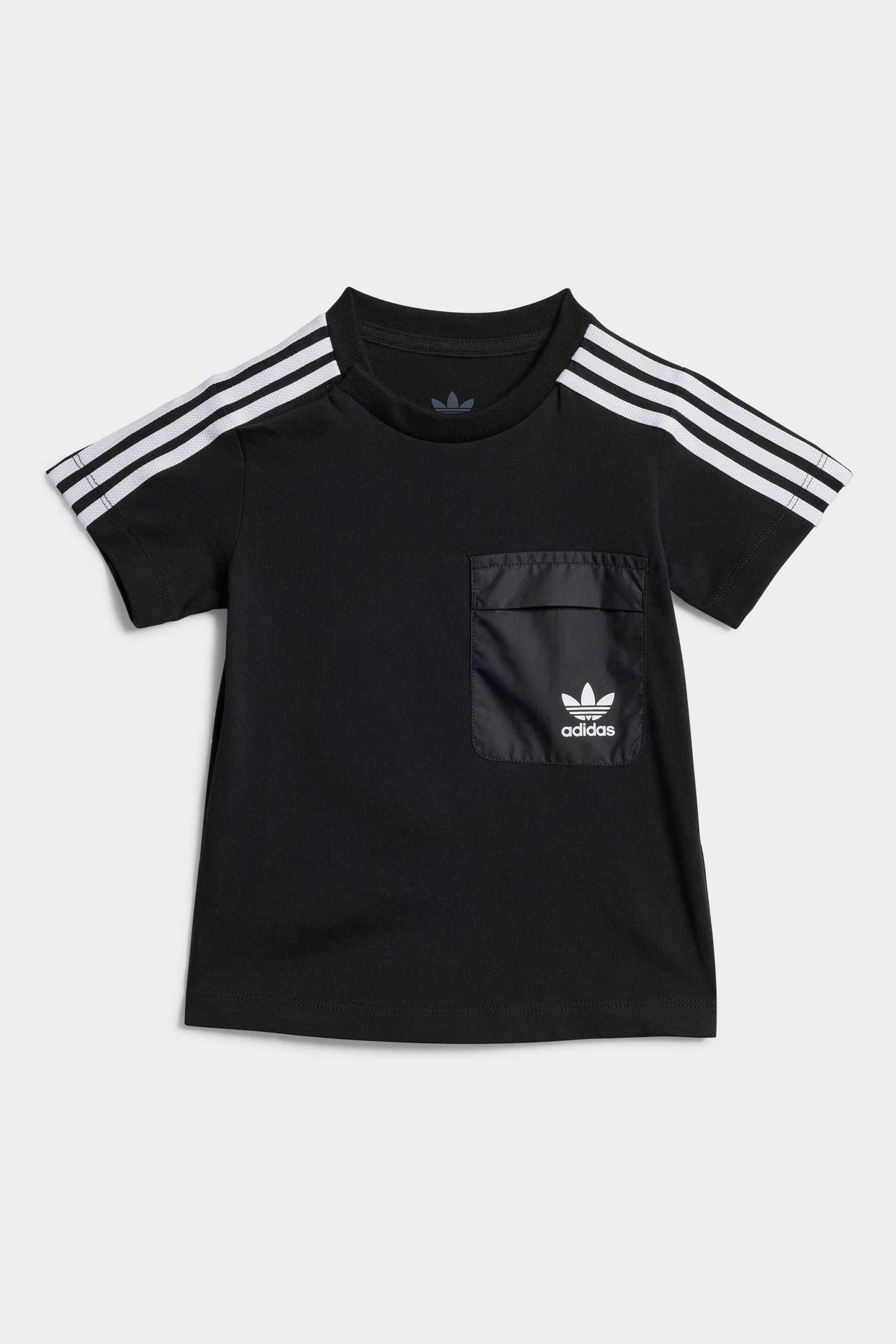 adidas Black Shorts T-Shirt Set