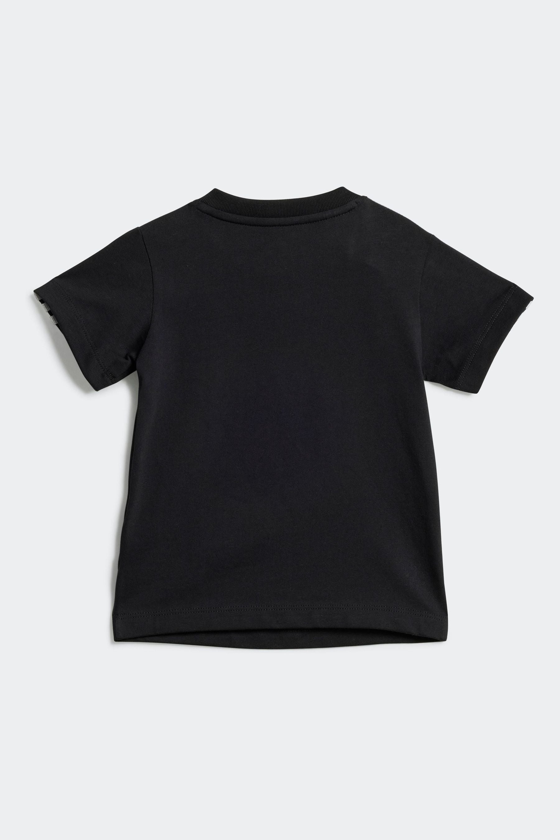 adidas Black 100% Cotton Shorts T-Shirt Set