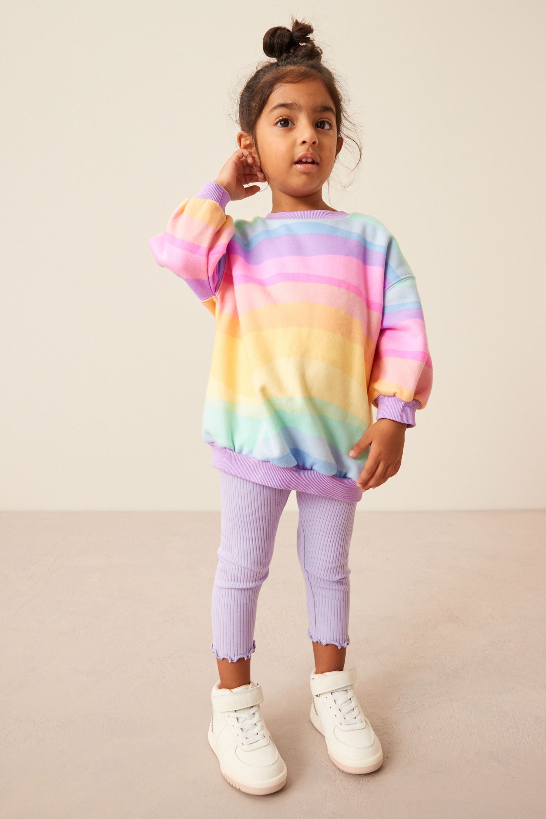 Rainbow Printed Sweatshirt and Leggings Set (3mths-7yrs)