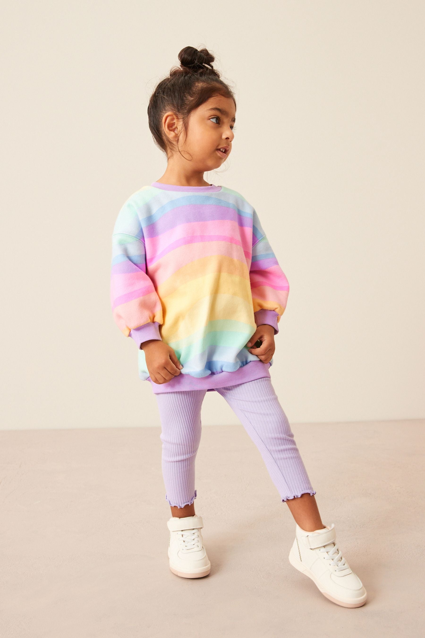 Rainbow Printed Sweatshirt and Leggings Set (3mths-7yrs)