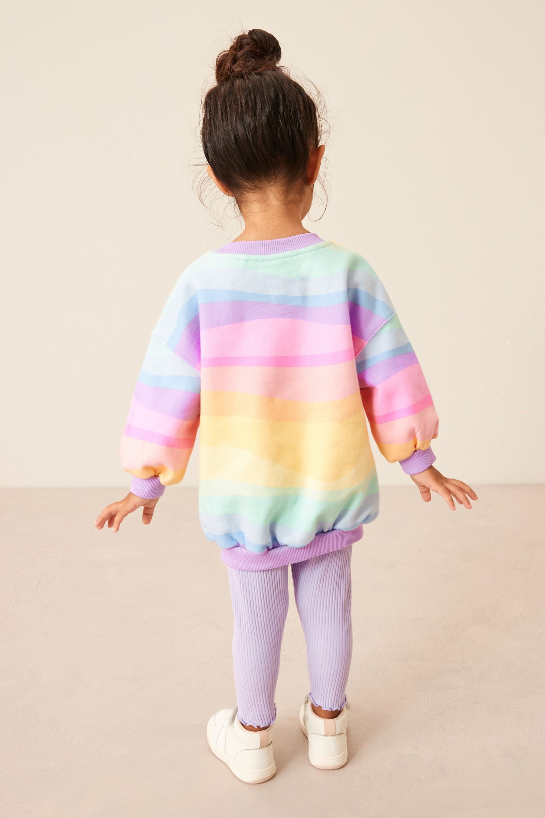 Rainbow Printed Sweatshirt and Leggings Set (3mths-7yrs)