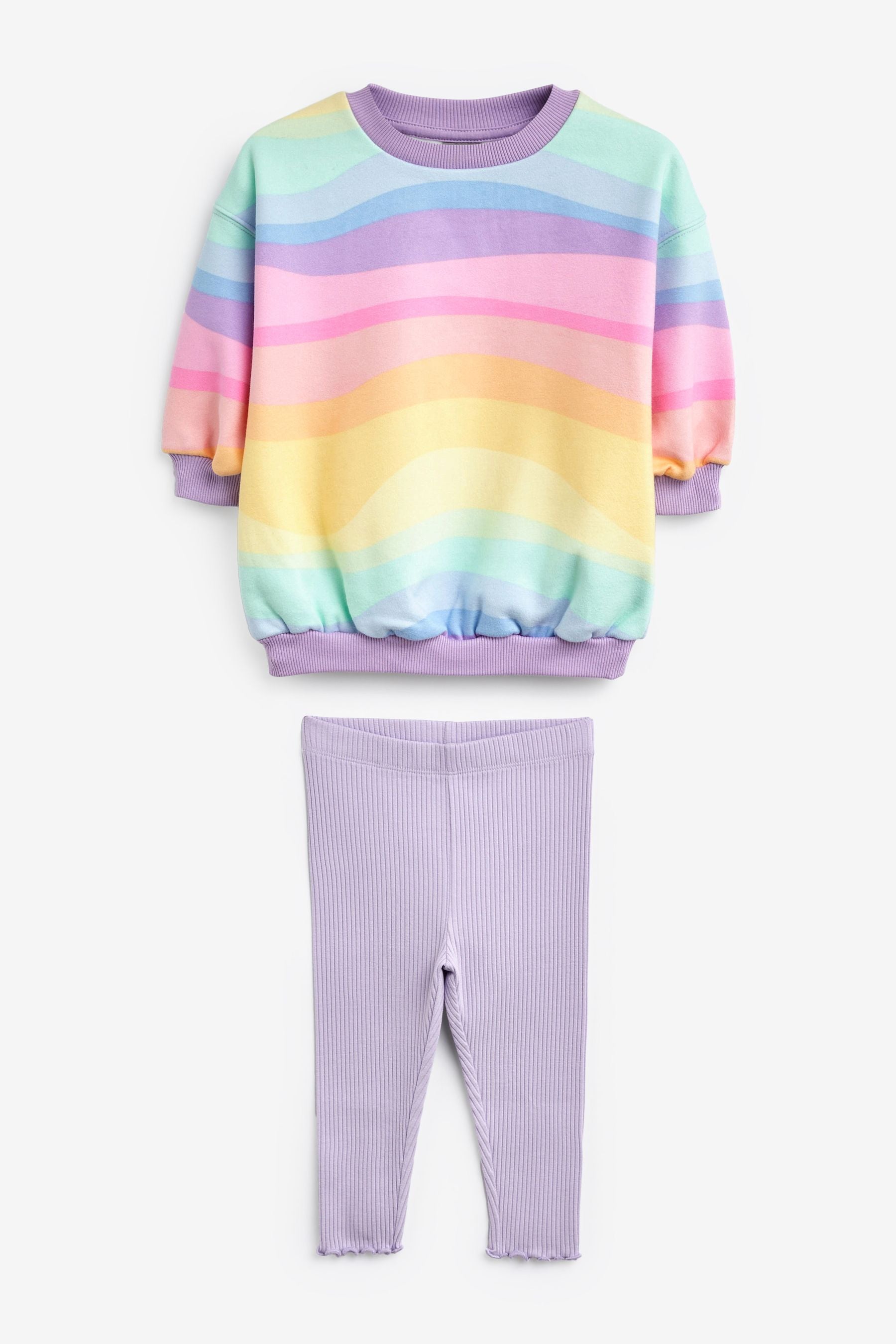 Rainbow Printed Sweatshirt and Leggings Set (3mths-7yrs)