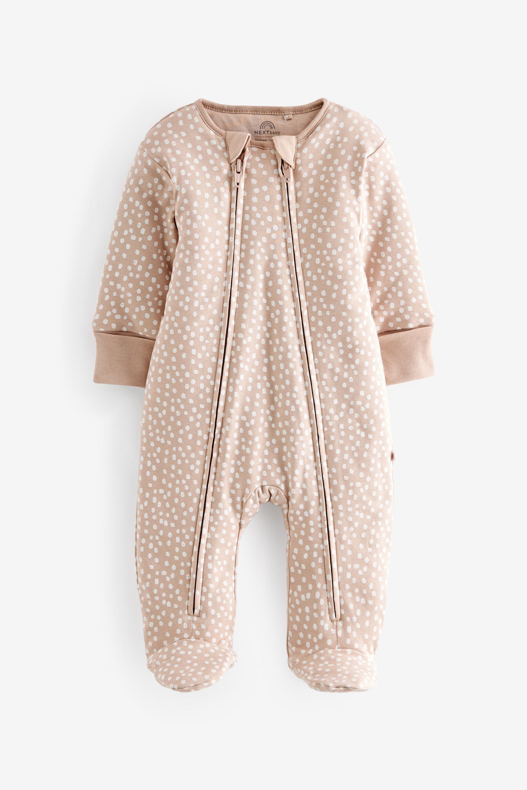 Neutral 2.5 Tog Wadded Single Sleepsuit