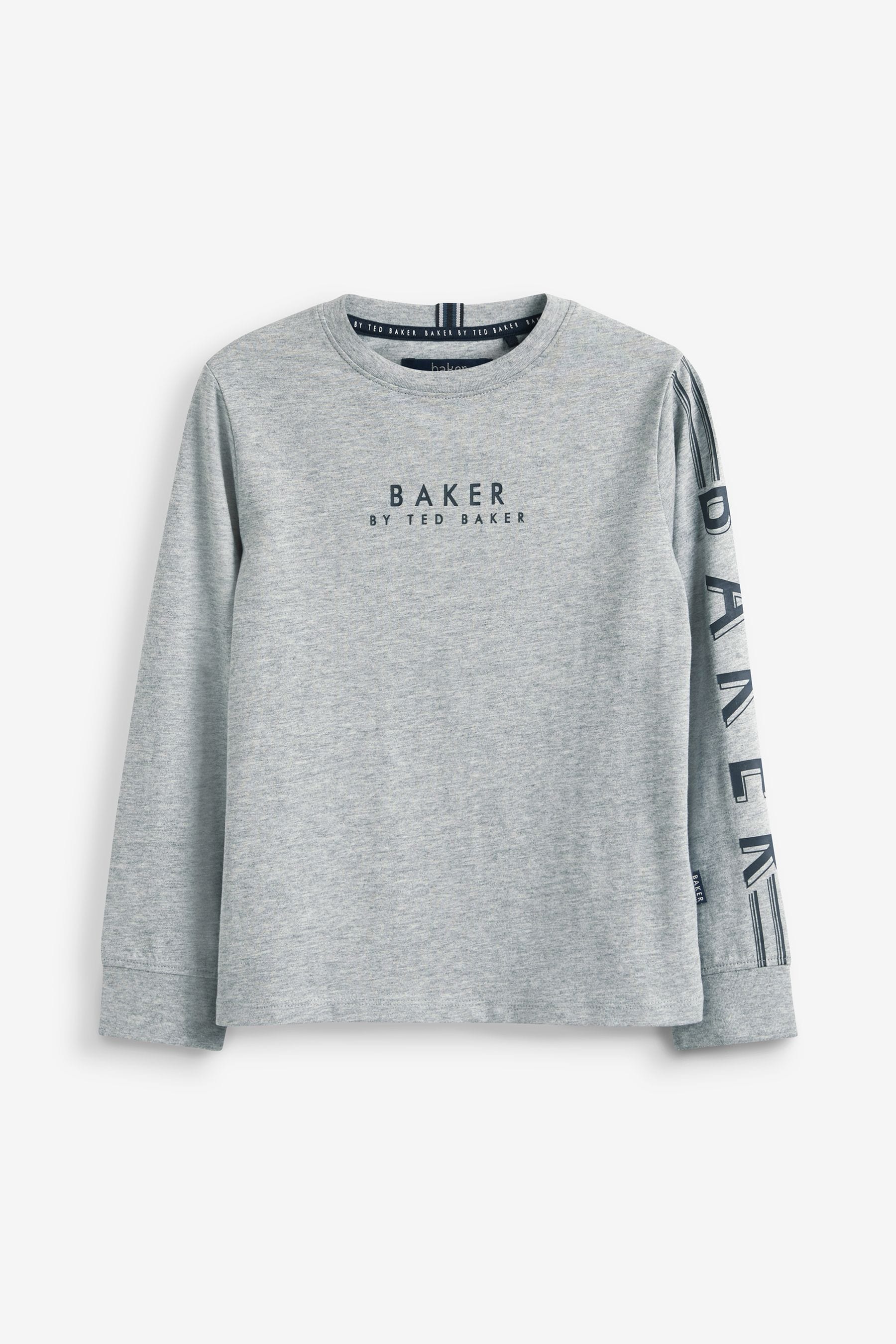 Baker by Ted Baker Long Sleeve Logo 100% Cotton T-Shirt