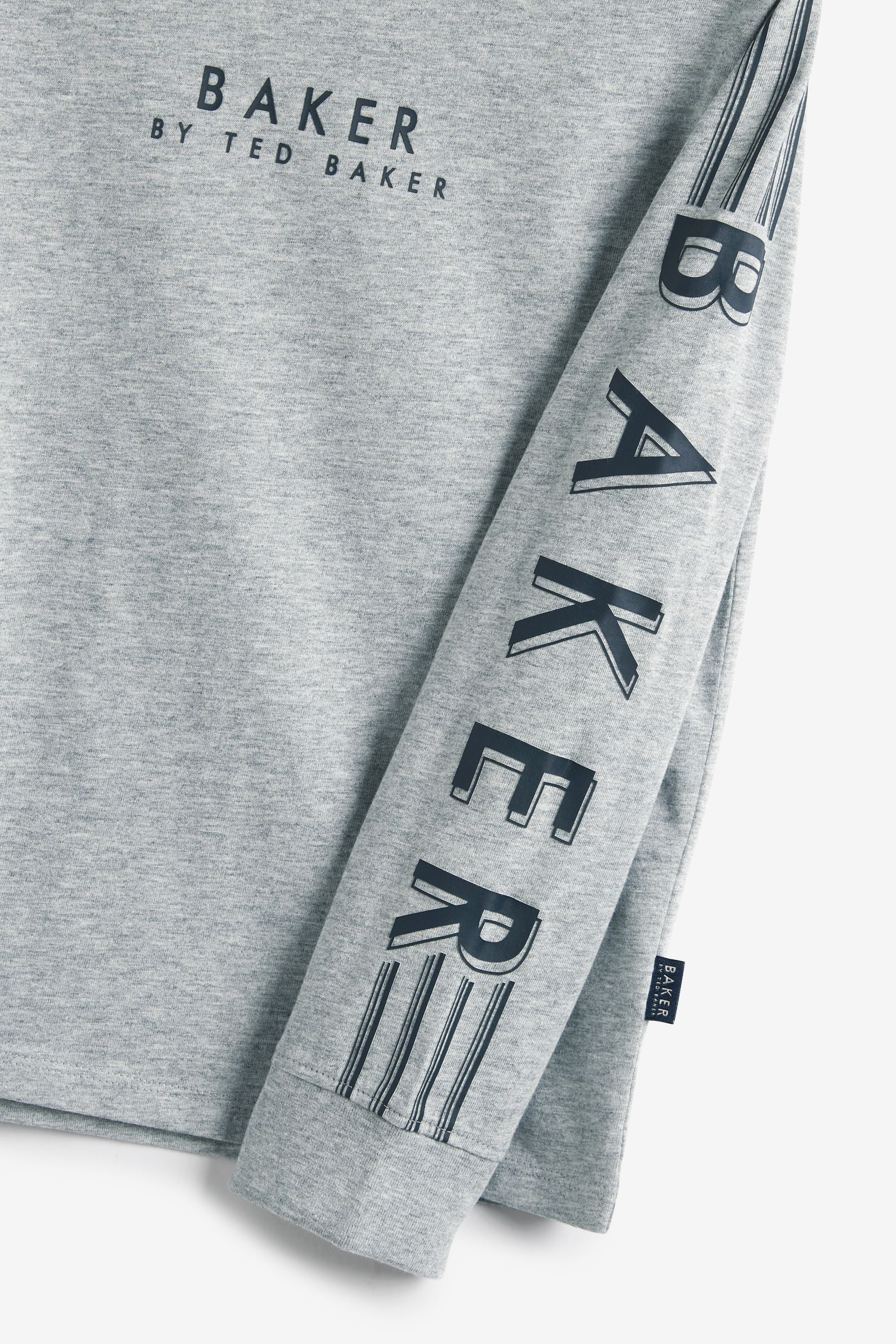 Baker by Ted Baker Long Sleeve Logo 100% Cotton T-Shirt