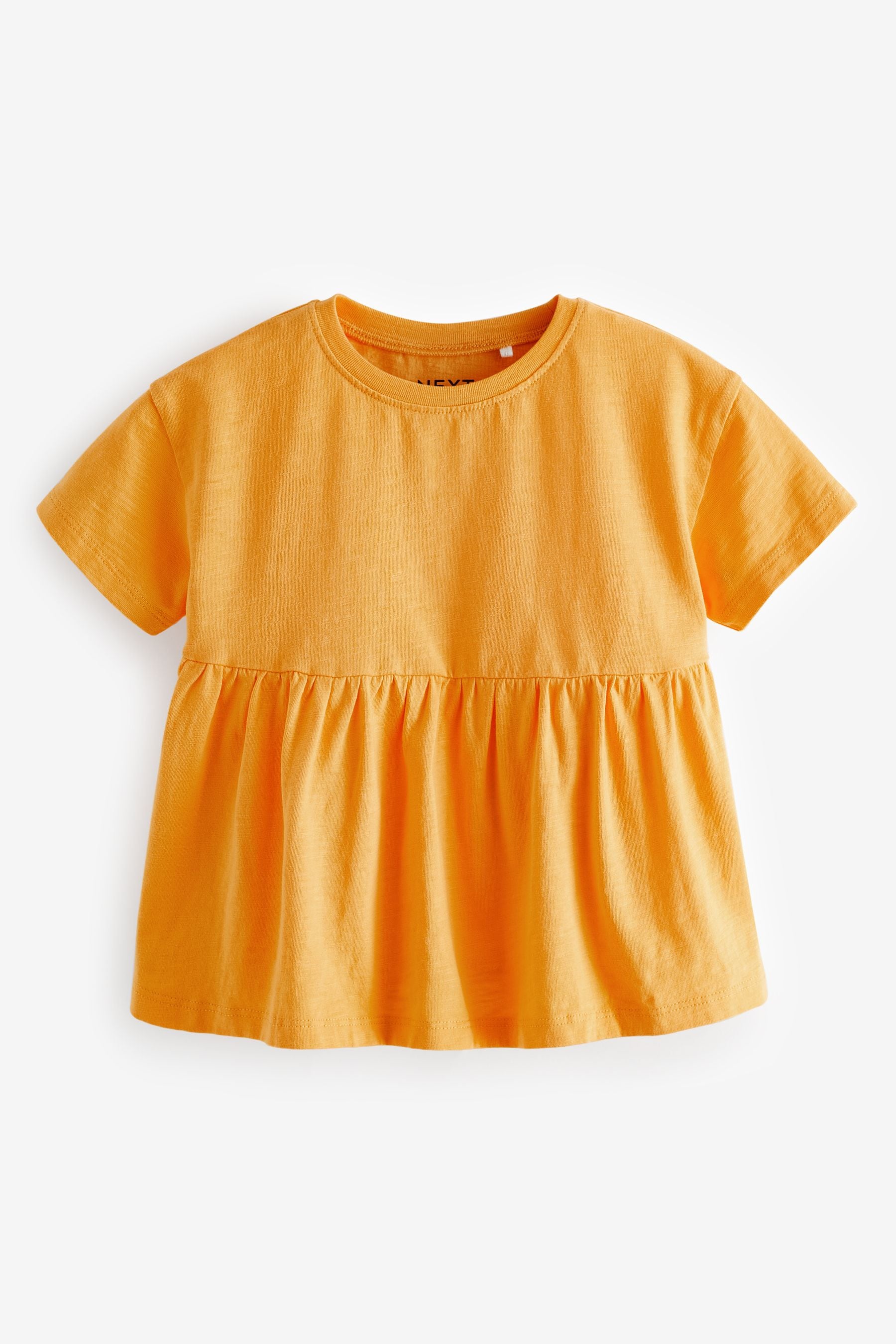 Orange 100% Cotton Short Sleeve Empire T-Shirt (3mths-7yrs)