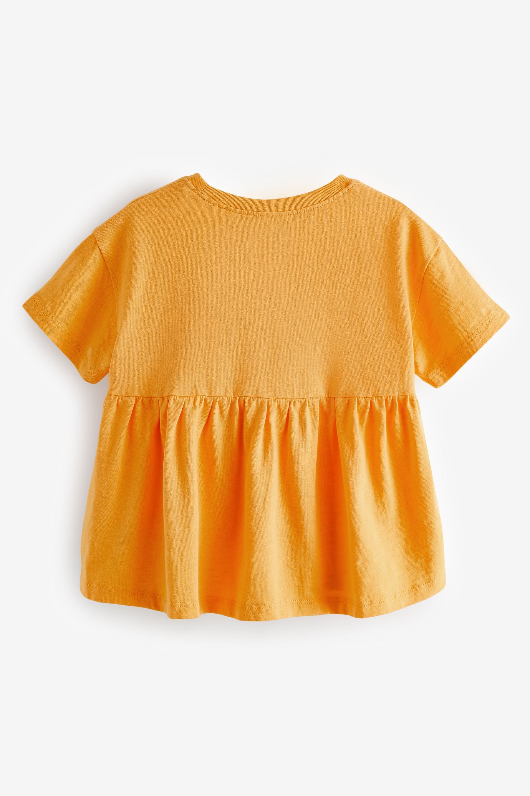 Orange 100% Cotton Short Sleeve Empire T-Shirt (3mths-7yrs)