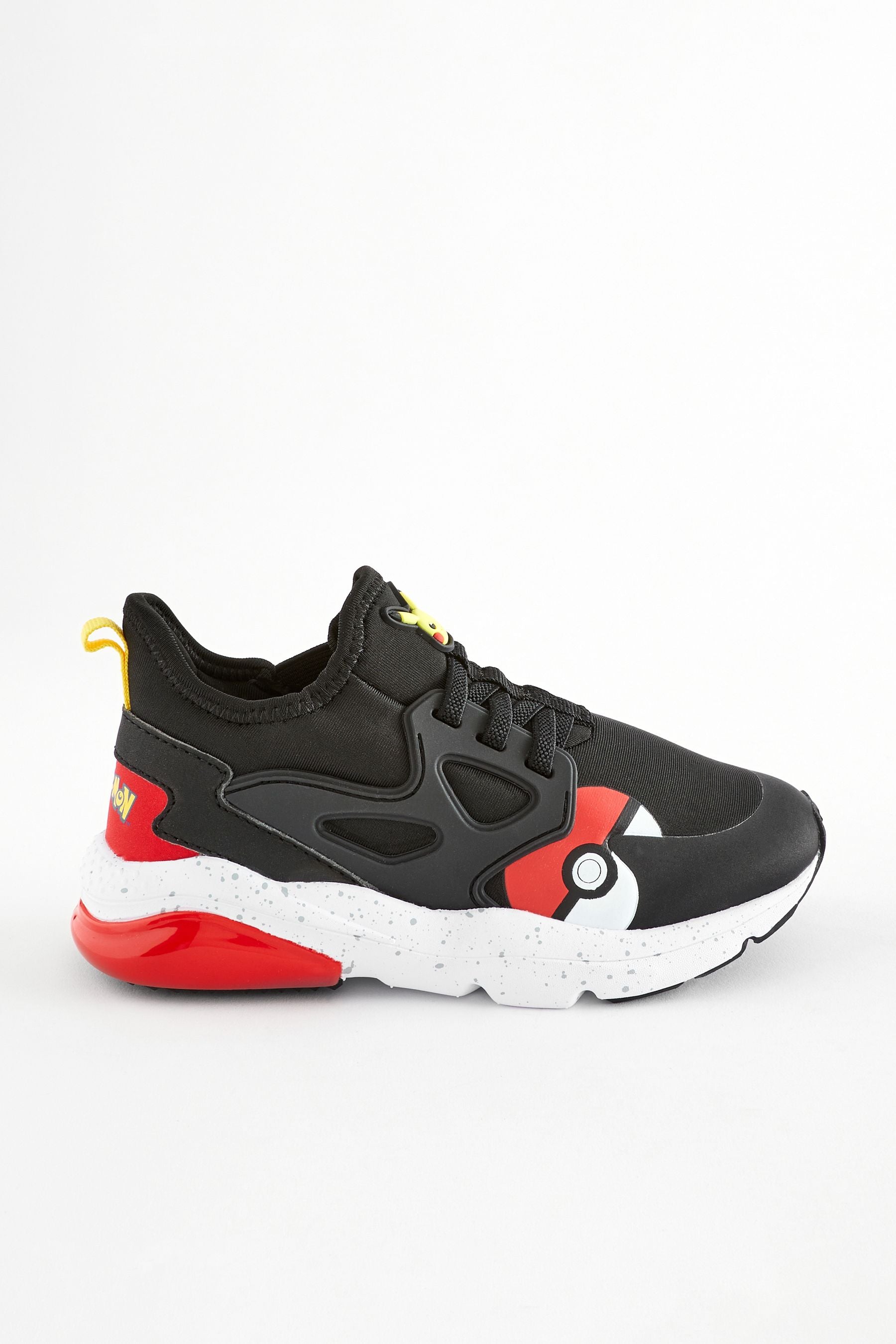 Black/Red Pokemon Elastic Lace Trainers