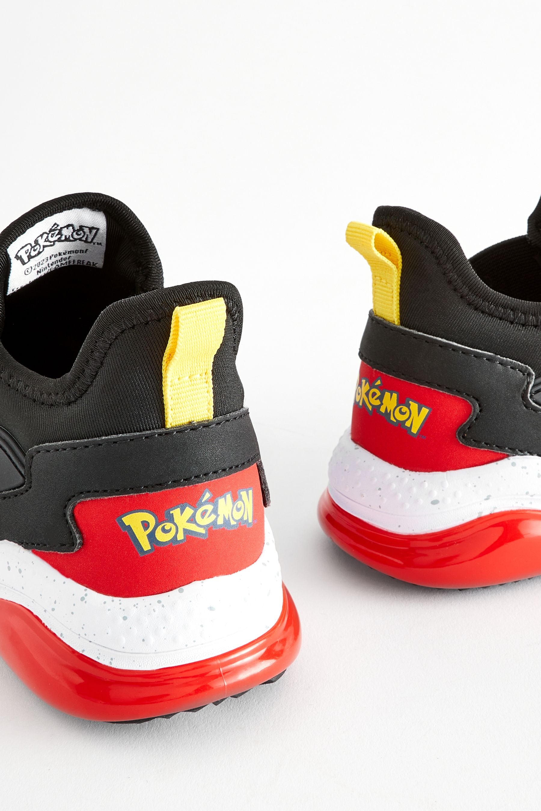 Black/Red Pokemon Elastic Lace Trainers