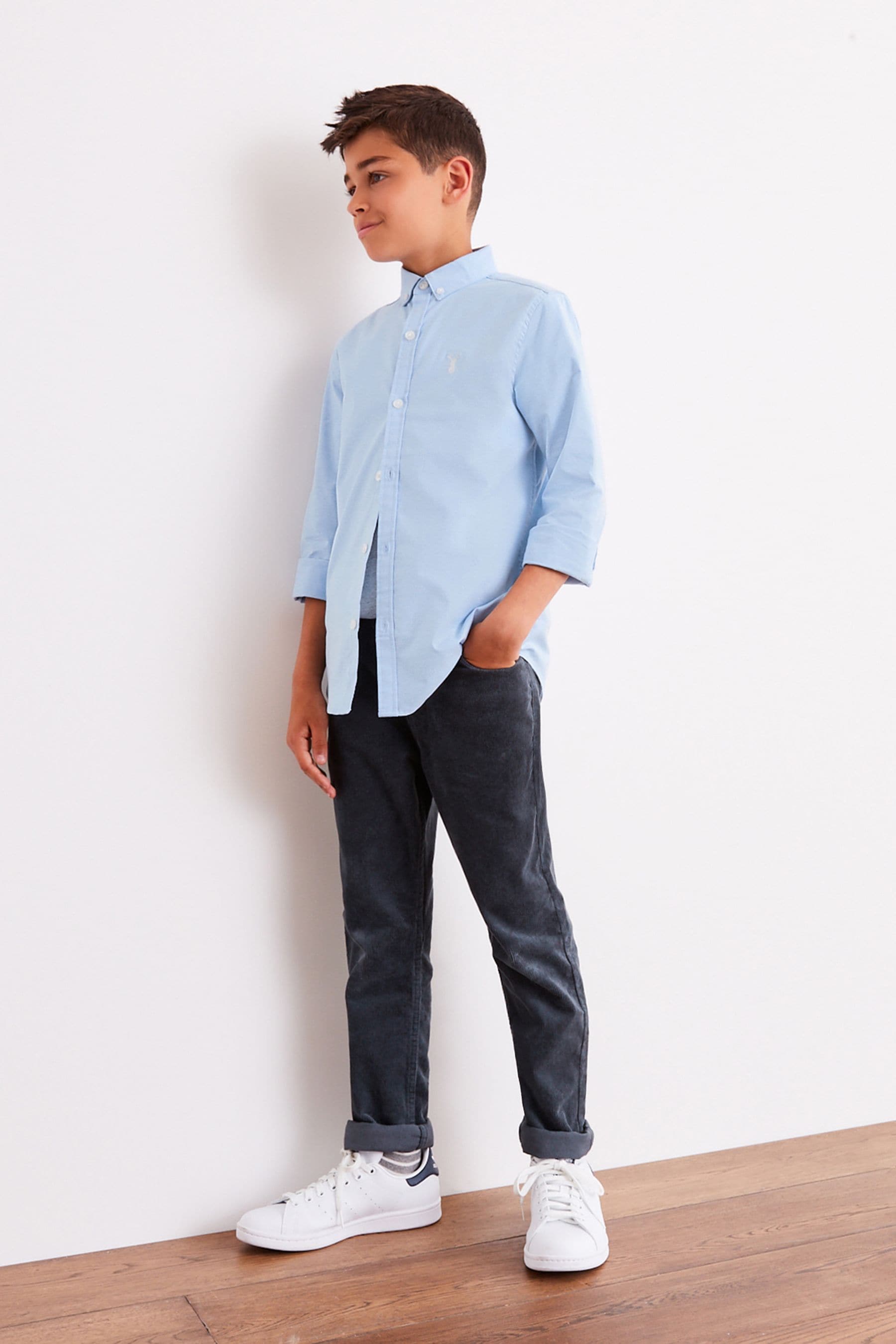 Blue Single Oxford Shirt (3-16yrs)