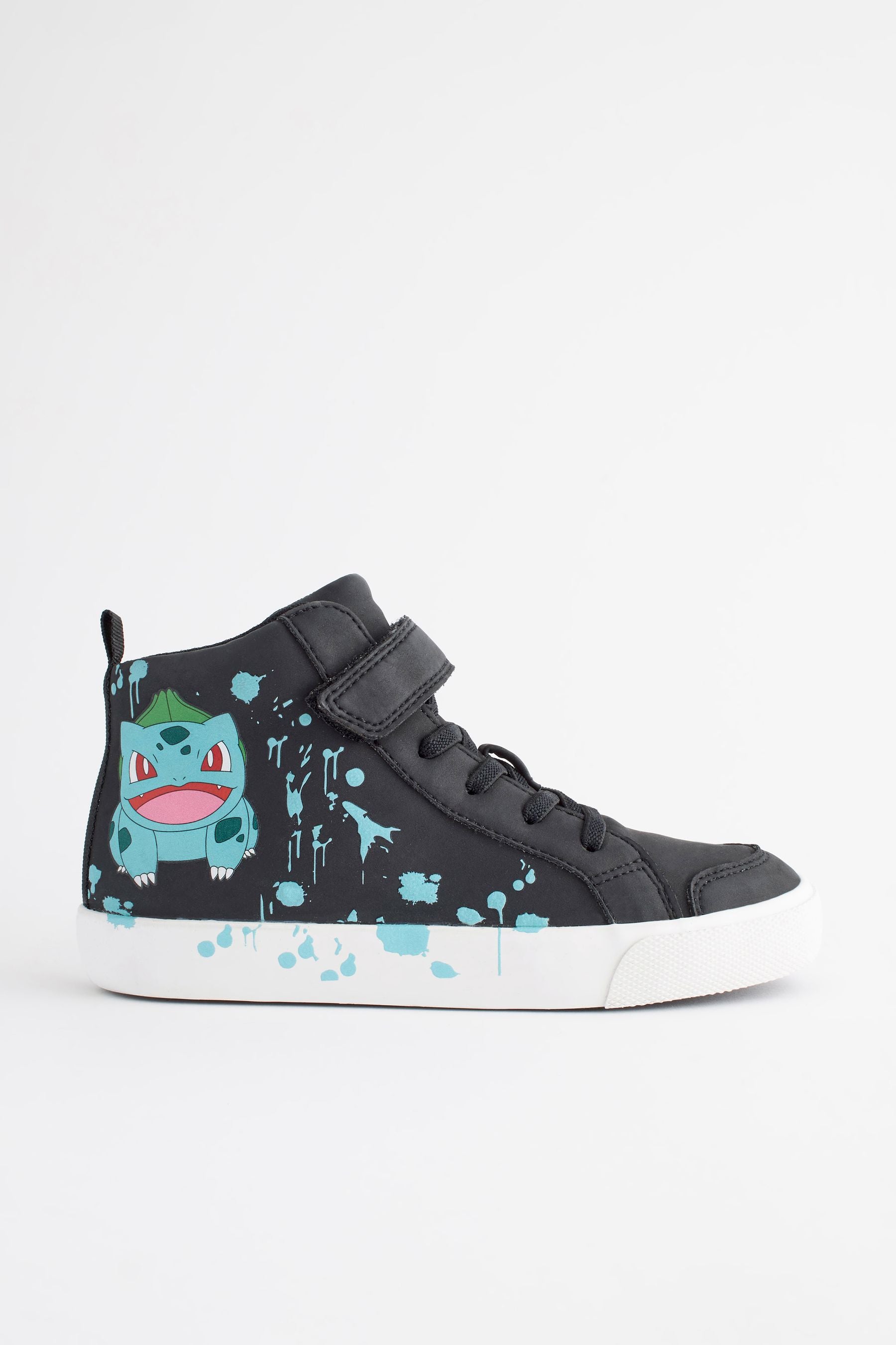 Black Standard Fit (F) Pokemon Elastic Lace High Top Trainers