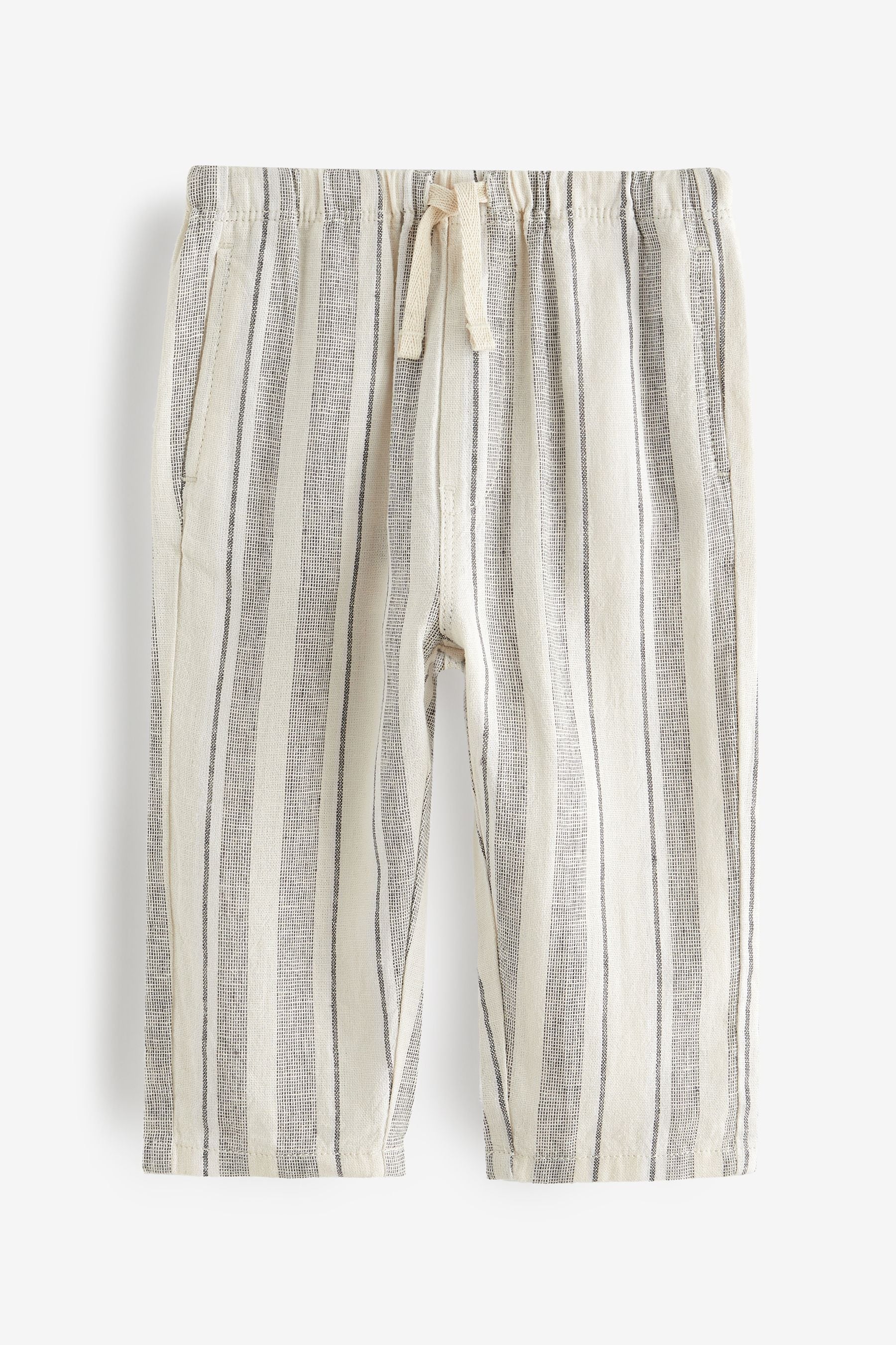 Stripe Loose Fit Pull-On Linen Blend Trousers (3mths-7yrs)