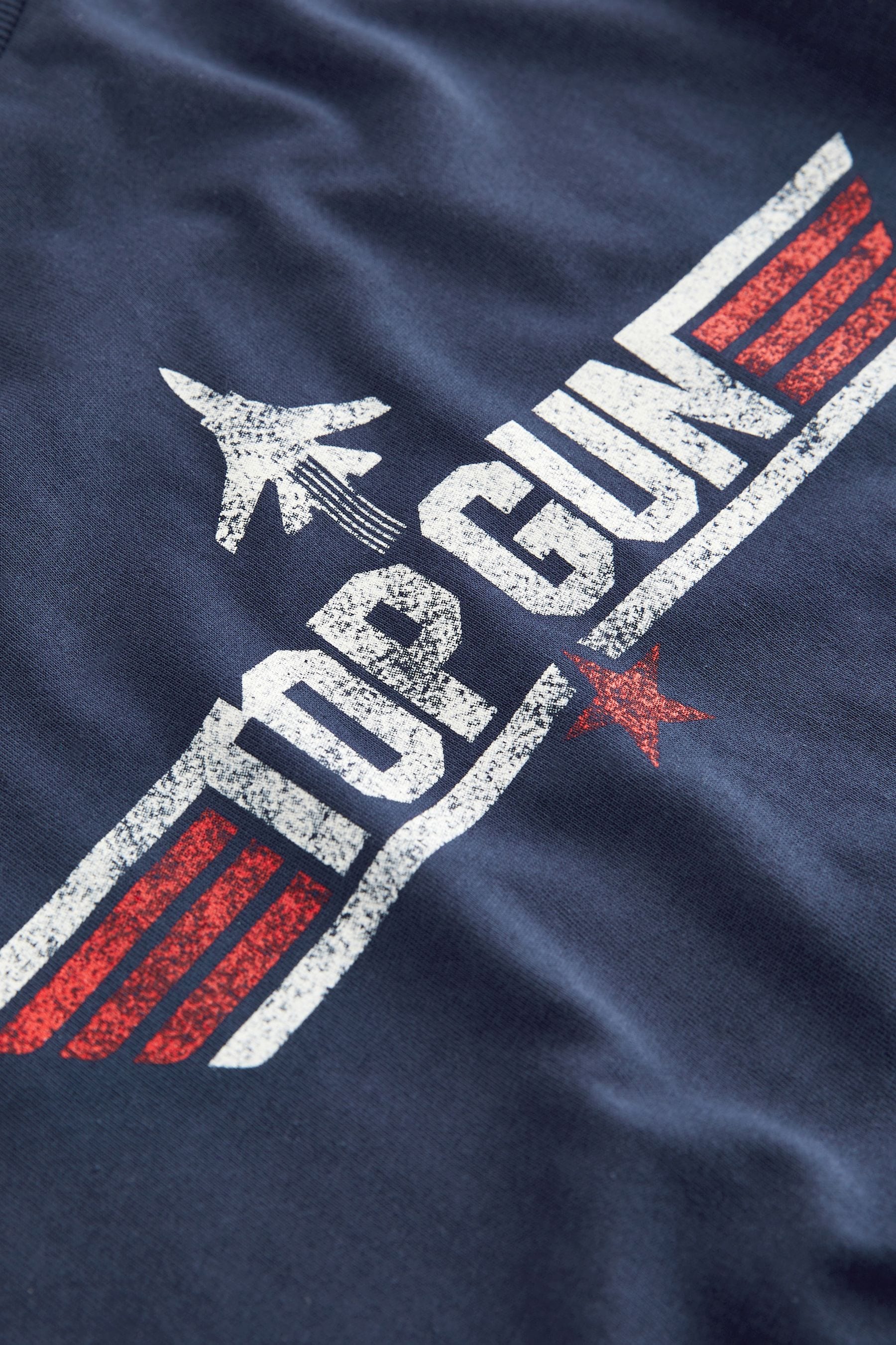 Navy Blue 100% Cotton Top Gun Licensed Short Sleeve T-Shirt (3-16yrs)