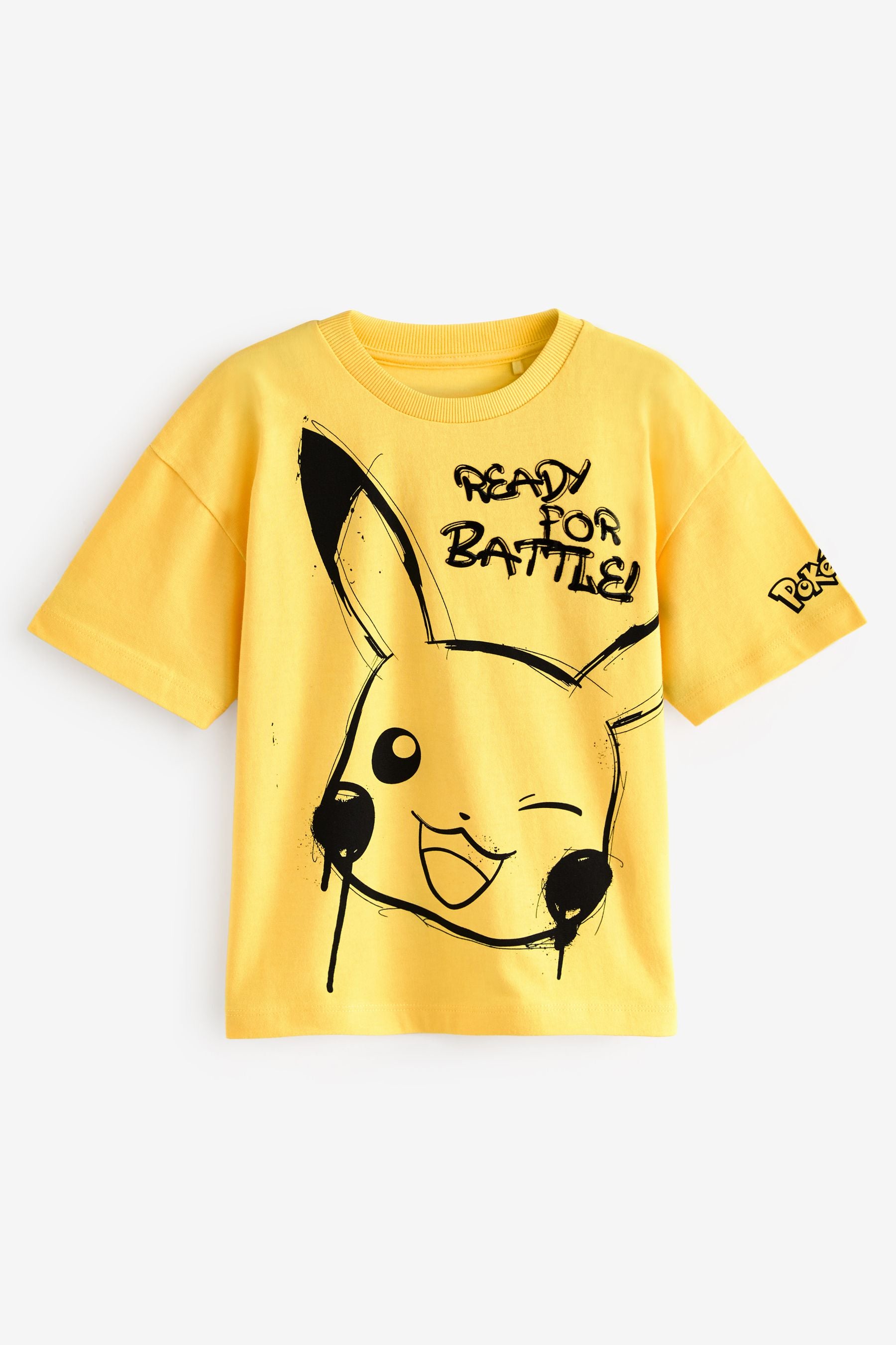 Pikachu Yellow Pokémon License Short Sleeve T-Shirt (4-16yrs)