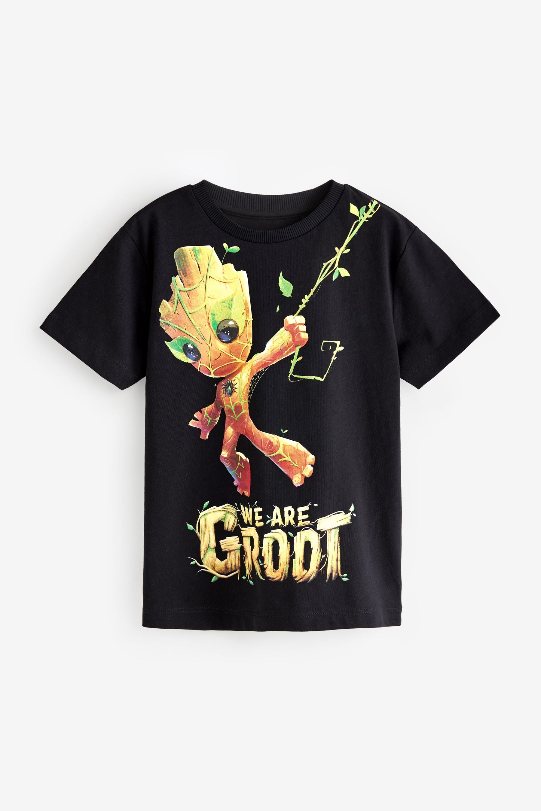 Black Licensed Marvel Groot T-Shirt by Next (3-16yrs)